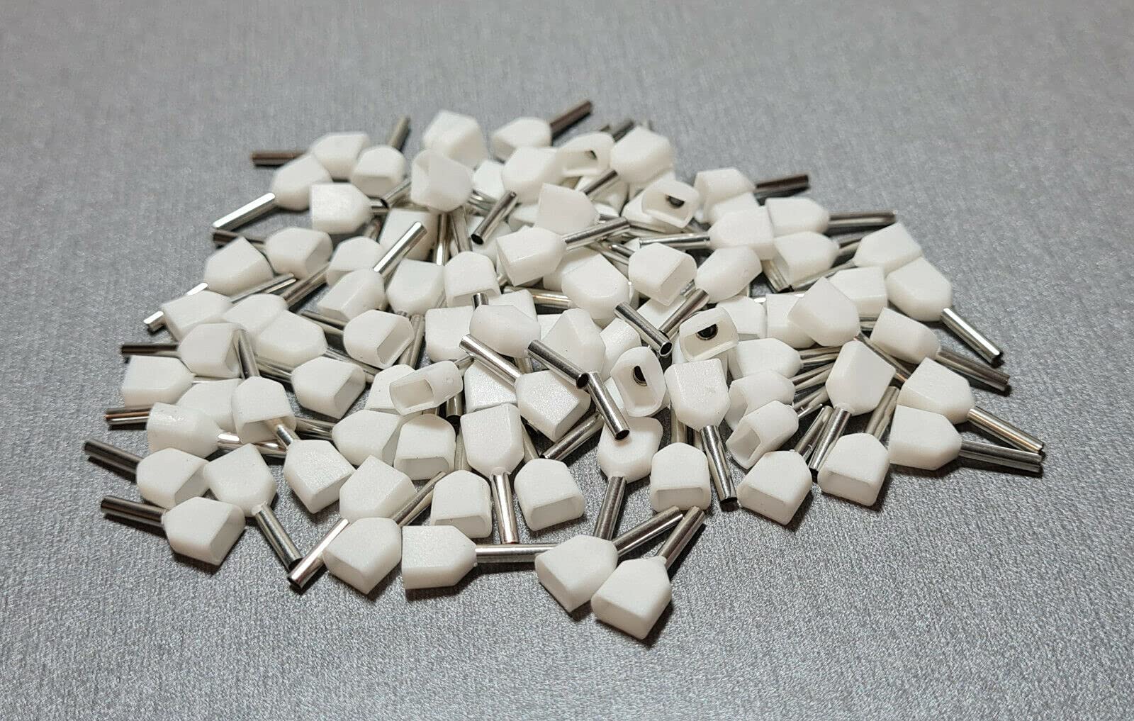 500Pcs 0.5mm² Twin End Wire Ferrule Crimping Terminal TE0508 (White)-image-30