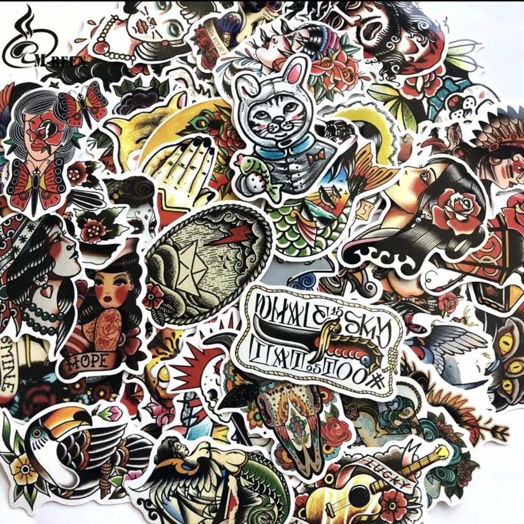 Amazon.co.jp: グラフィックアート ステッカー 50枚 オールドスクール