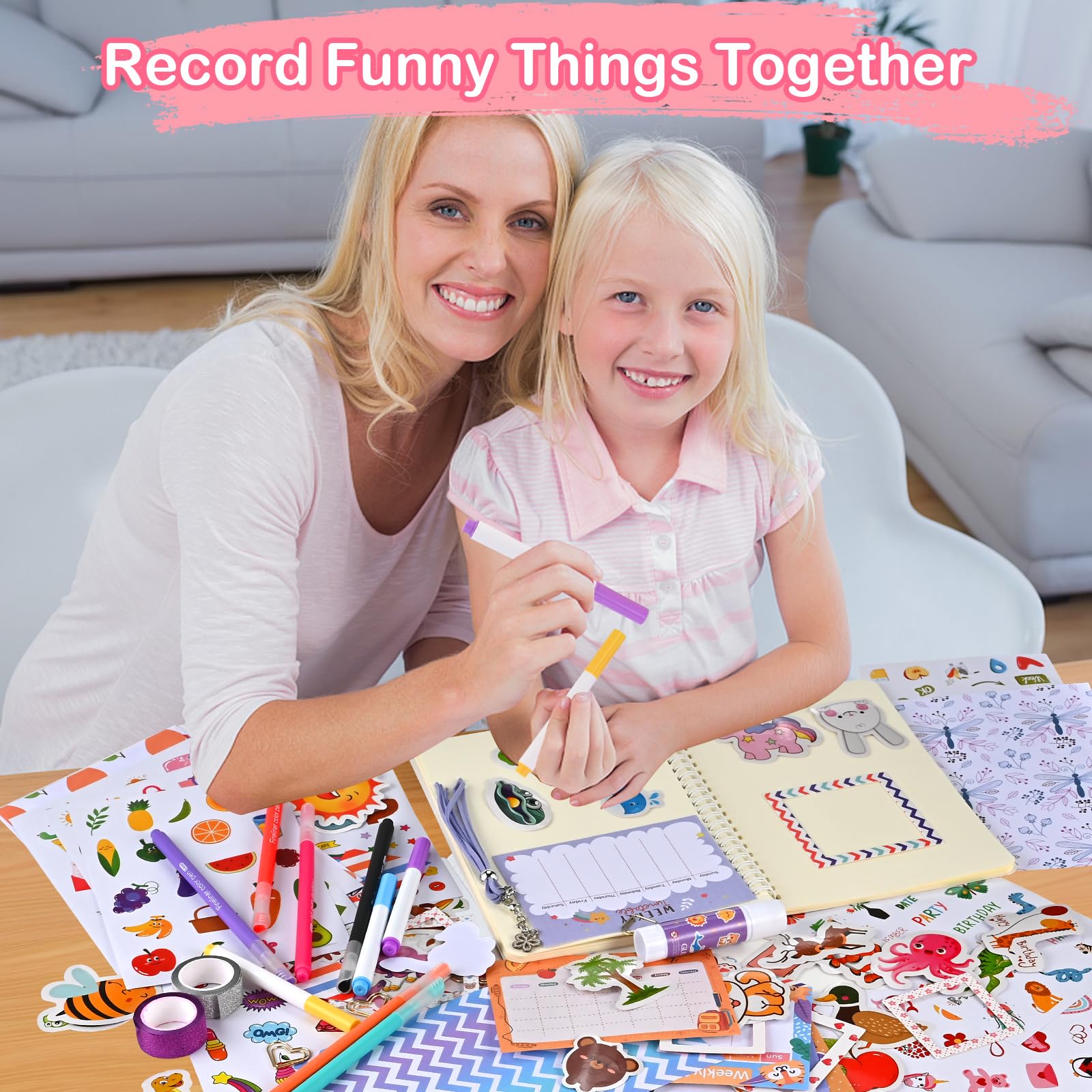 Kit Goldge de 109 pièces pour journal à faire soi-même – Cadeaux pour filles âgées de 8 à 12 ans et plus, scrapbooking pour adolescents