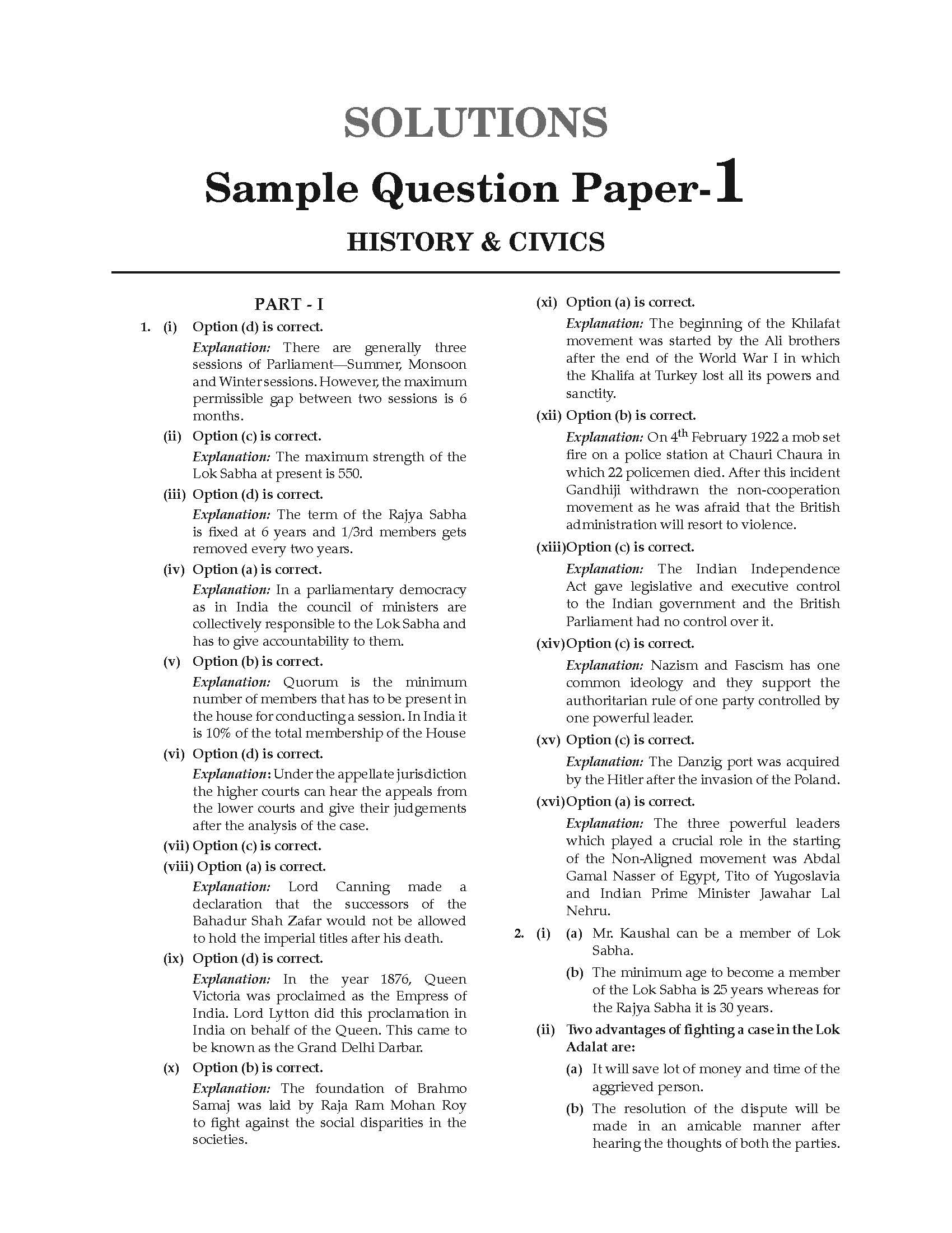 Oswaal ICSE Sample Question Papers Class 10 History & Civics for 2023 Board Exam (based on the latest CISCE/ICSE Specimen Paper) 4