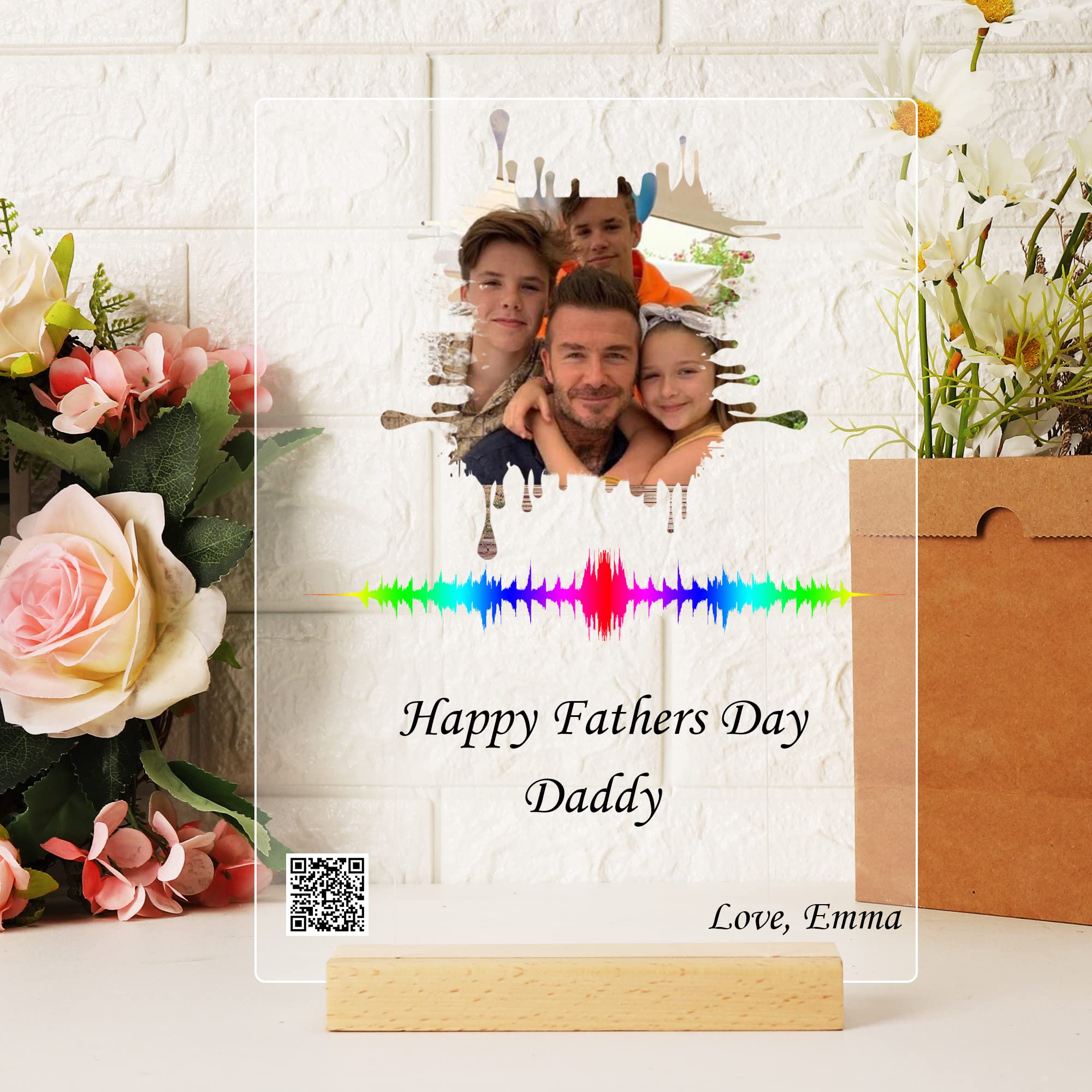 Father's Day Custom Song Scannable QR Code Father‘s Day Gift For Dad ...