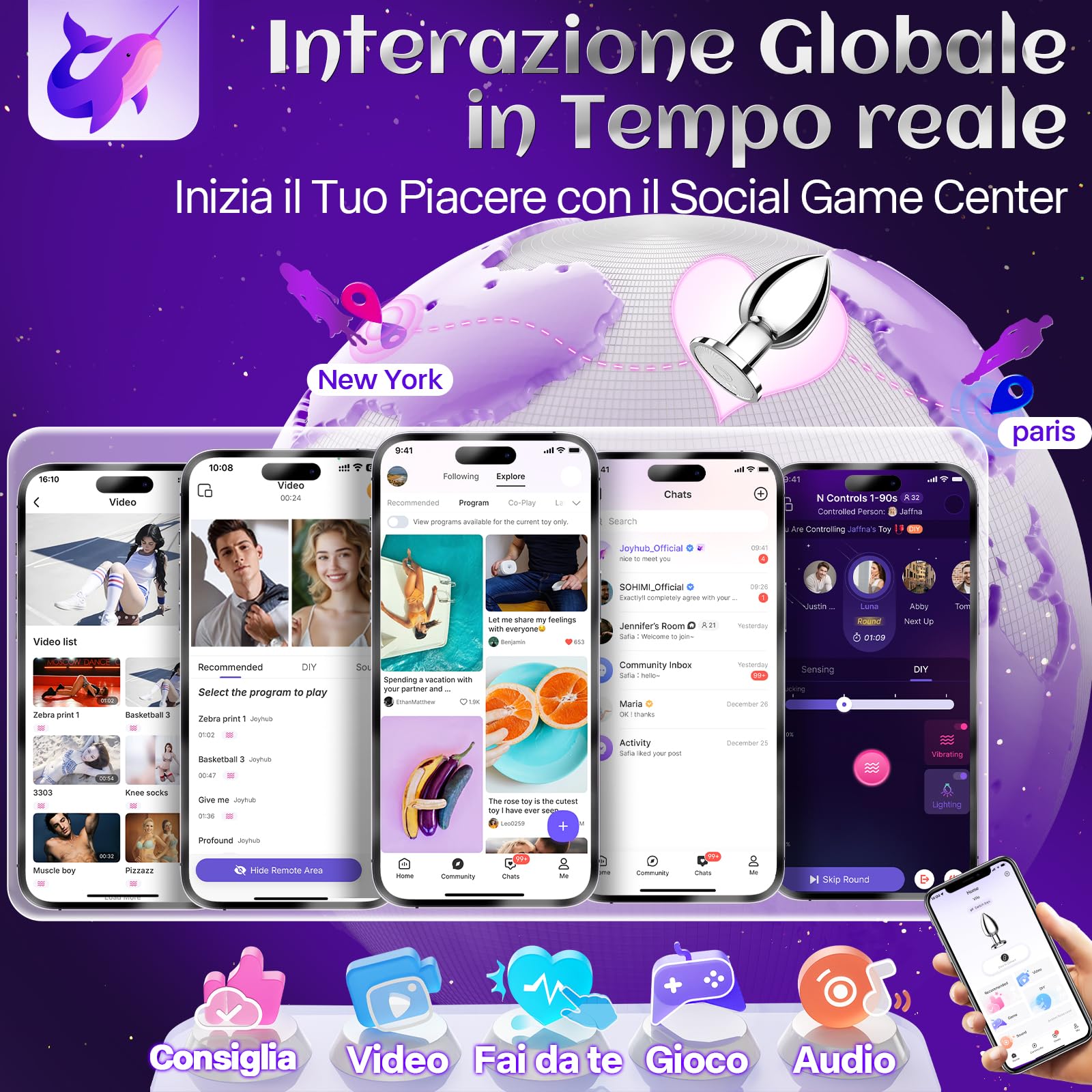 Vibratore per Uomo Sex Toys Plug Anale da Uomo 10 Modalità, Vibratoreper Donna con Telecomando Dildo Anale Toys Per Donna, Vibratori Anali Sex Toy, Vibrator Stimolatore Prostata