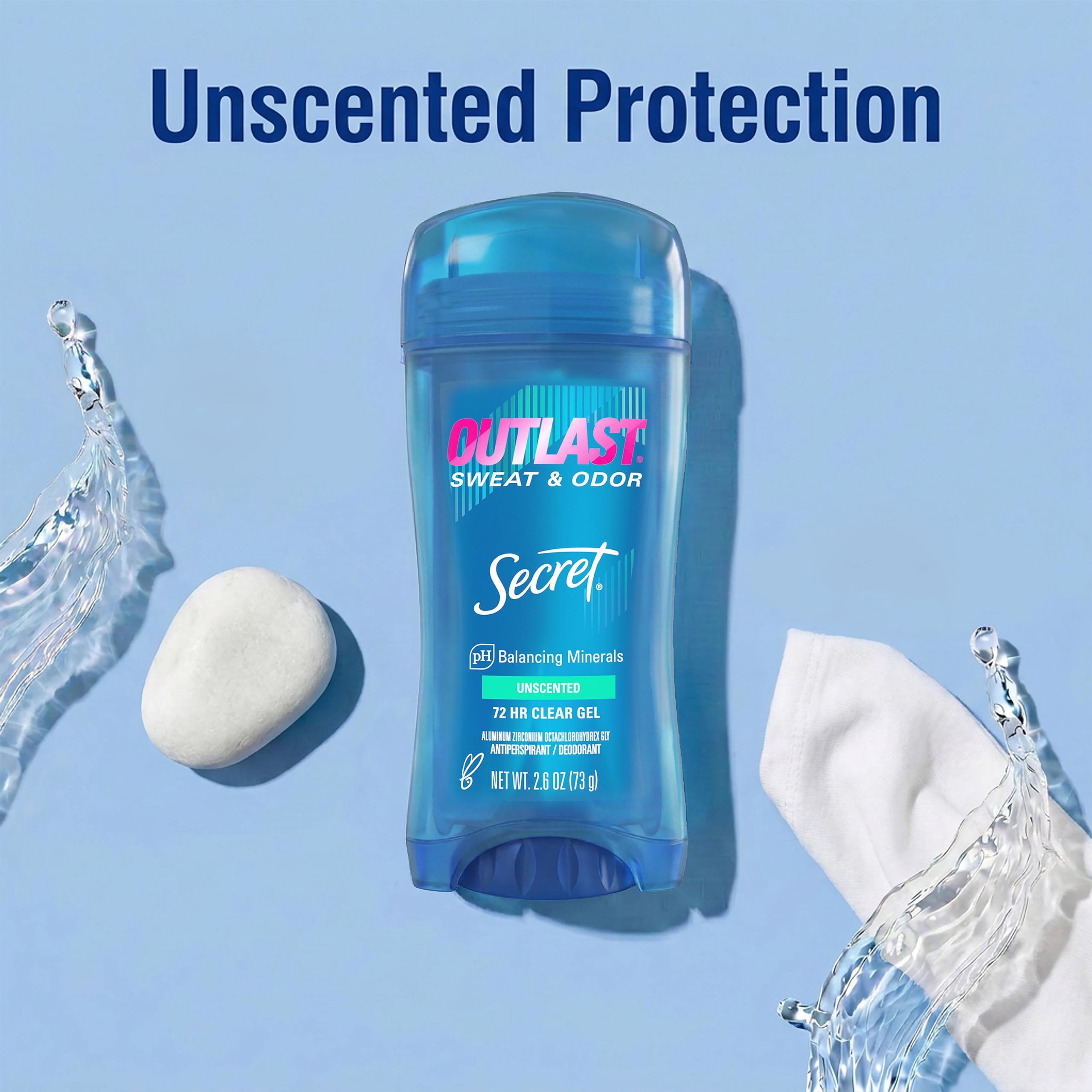Secret Outlast Unscented Women's Clear Gel Antiperspirant & Deodorant 2.6 Oz by Secret