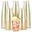 JOLLY CHEF 100 Pack 14 oz Gold Disposable Gold Glitter Plastic Cups Party Cups,Ideal for Halloween,Thanksgiving,Christmas