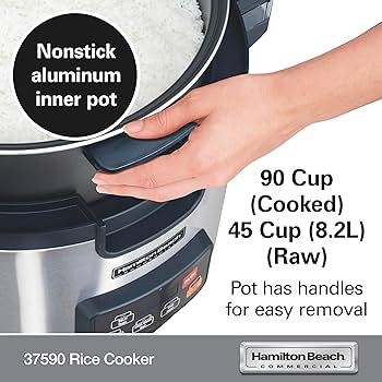 Hamilton Beach rice cooker stuck rice removal non-stick