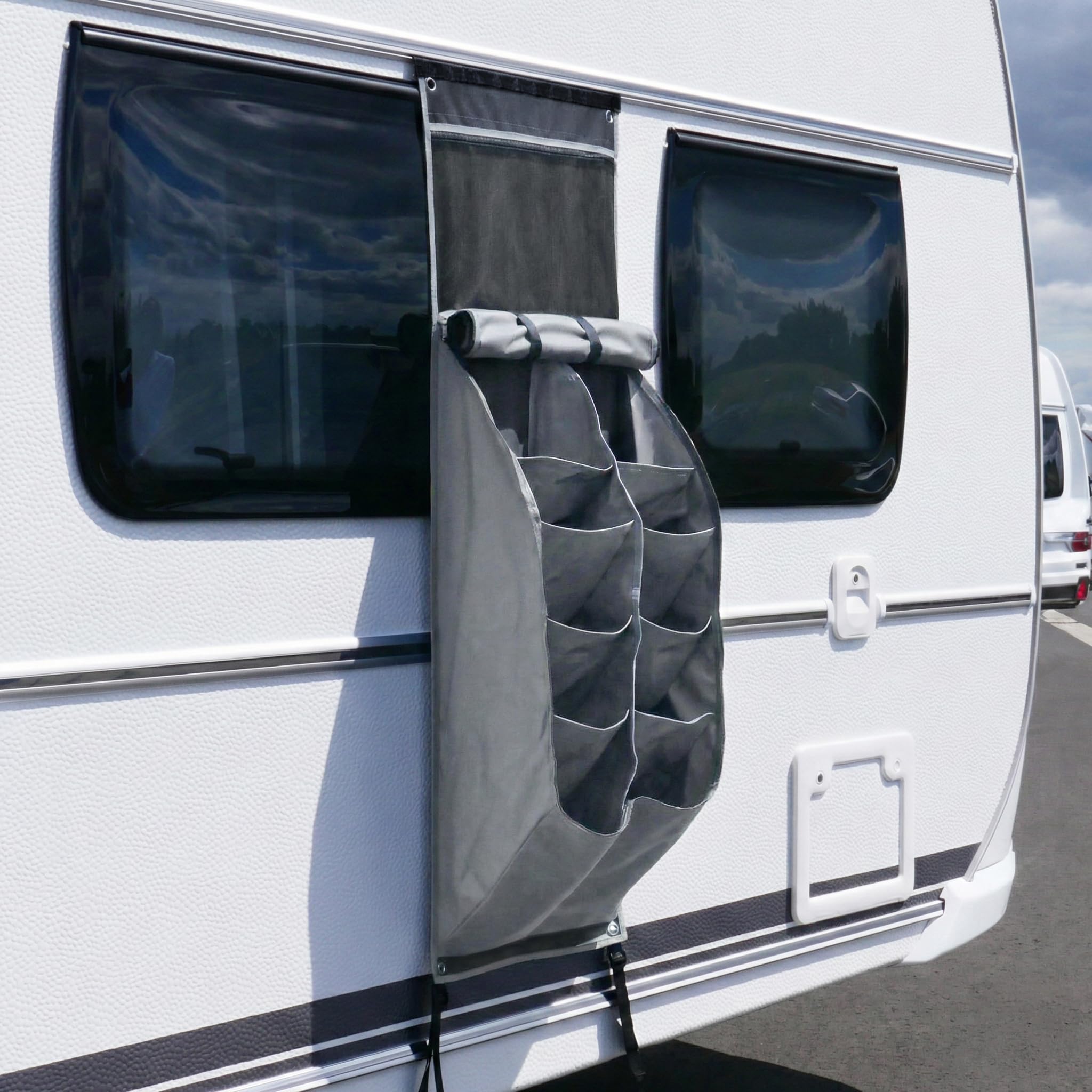 your GEAR Caravan Organizer Shoe - Hängeregal für Zelt, Vorzelt, Wohnwagen 140 x 45 cm, 10 Fächer