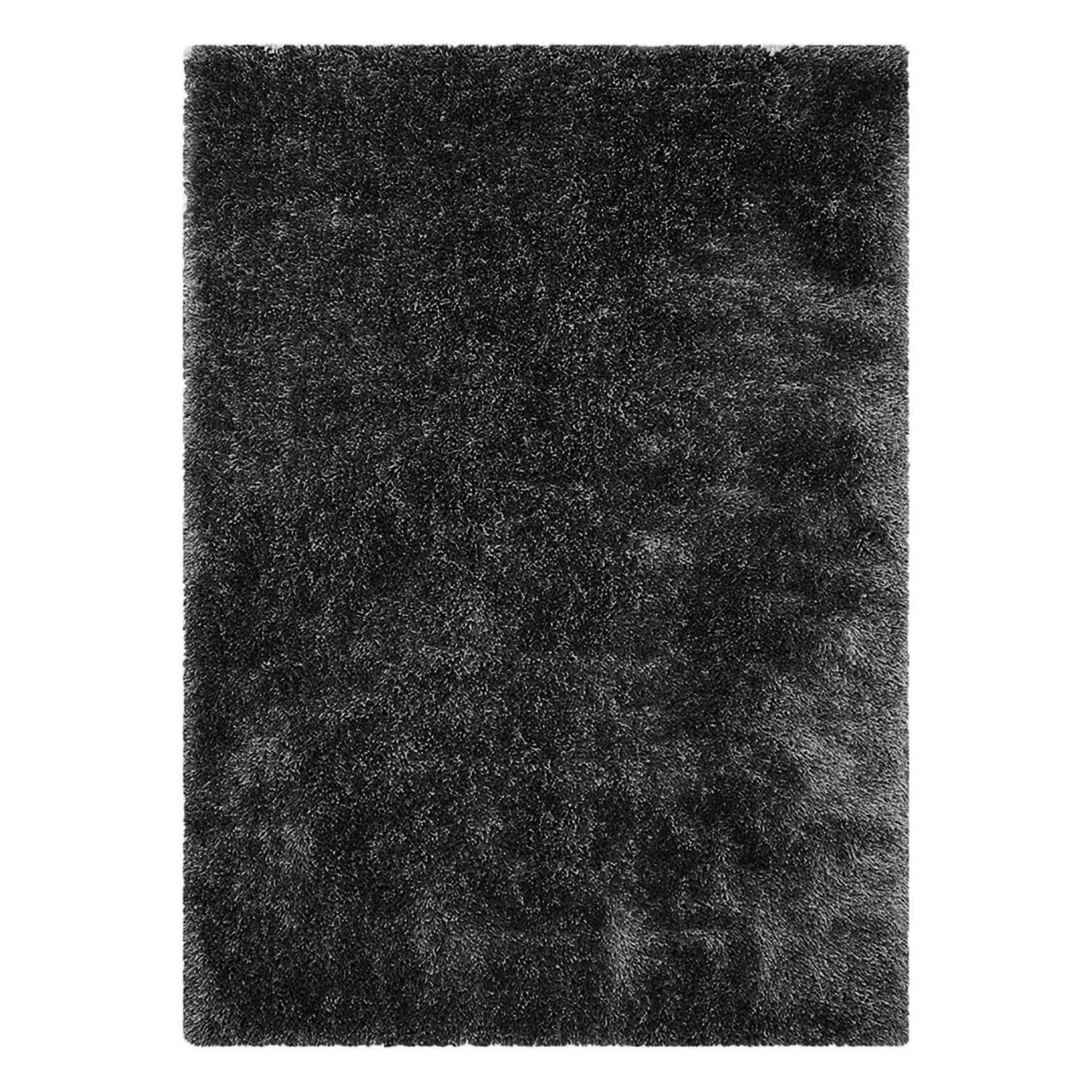 Home Republic Deep Pile Dream Indulgence Shaggy Fluffy Carpet Floor Rug Modern Anti Slip Thick Pile Tufted Area Rugs for Bedroom Living Dining Room (Black, 60 x 110 cm (Rectangular))
