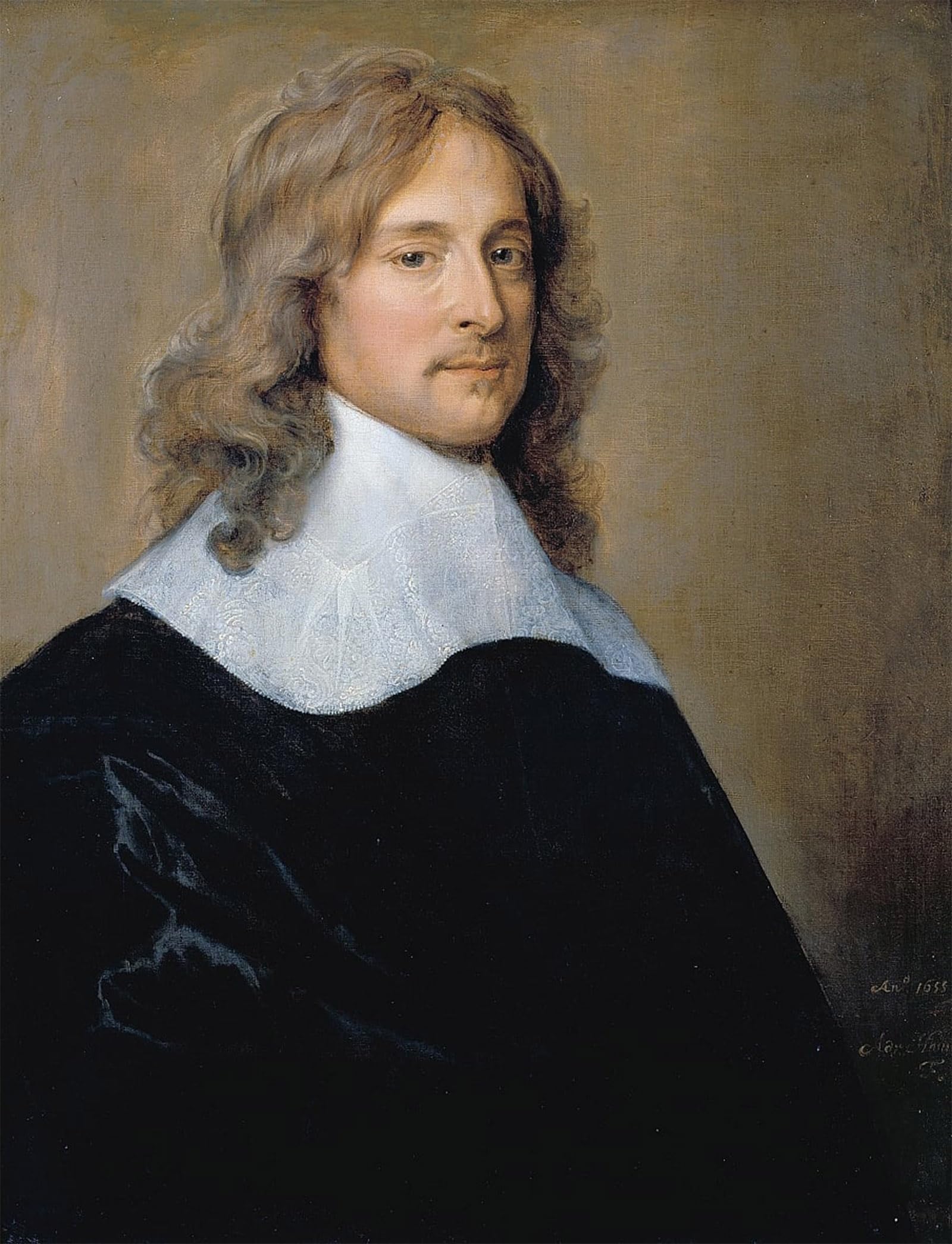 POSTERIIk Famous Modern Artwork Art Mural Portrait of a Man by Adriaen Hanneman Oil Paintings Pictures for Home Decor 60x90cm