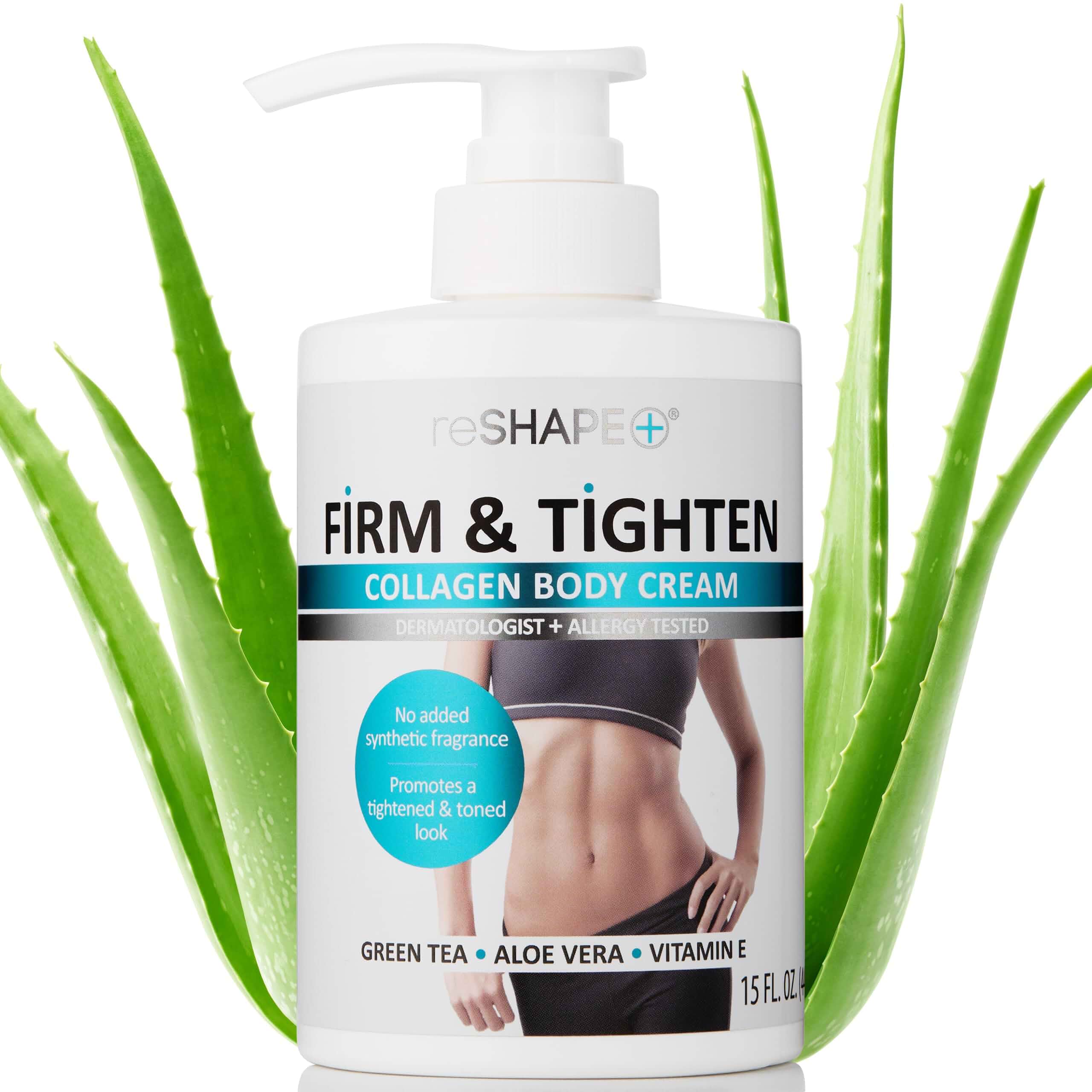 Reshape+Collagen Cream Skin Care Face Lotion & Body Lotion For Dry Skin | Skin Tightening Cream Collagen Firming Lotion Body Moisturizer Lifts, Firms, & Tightens For Younger Looking Skin, 15 Fl Oz 15 Fl Oz (Pack of 1)