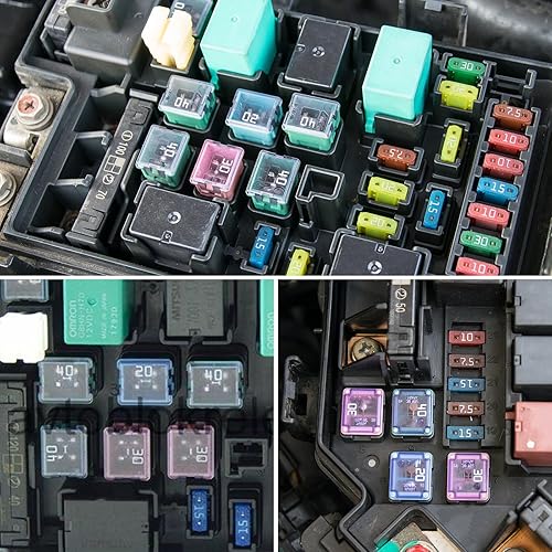 Miniatura 6 de Kit surtido de fusibles para automóvil, 292 piezas de fusibles estándar y mini cuchilla, fusibles en forma de caja Jcase de perfil altoSTD y bajo