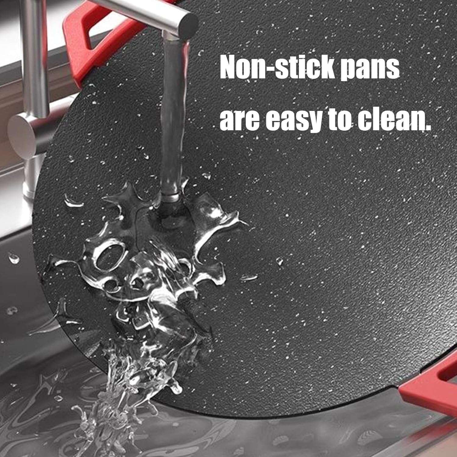Nonstick Round Tabletop Indoor Grill with Adjustable Temperature Control, 1000W Fast Heating, and Oil Drain Design for Grilling Steaks, Burgers, Pancakes, and BBQ (40 cm/16 inch)