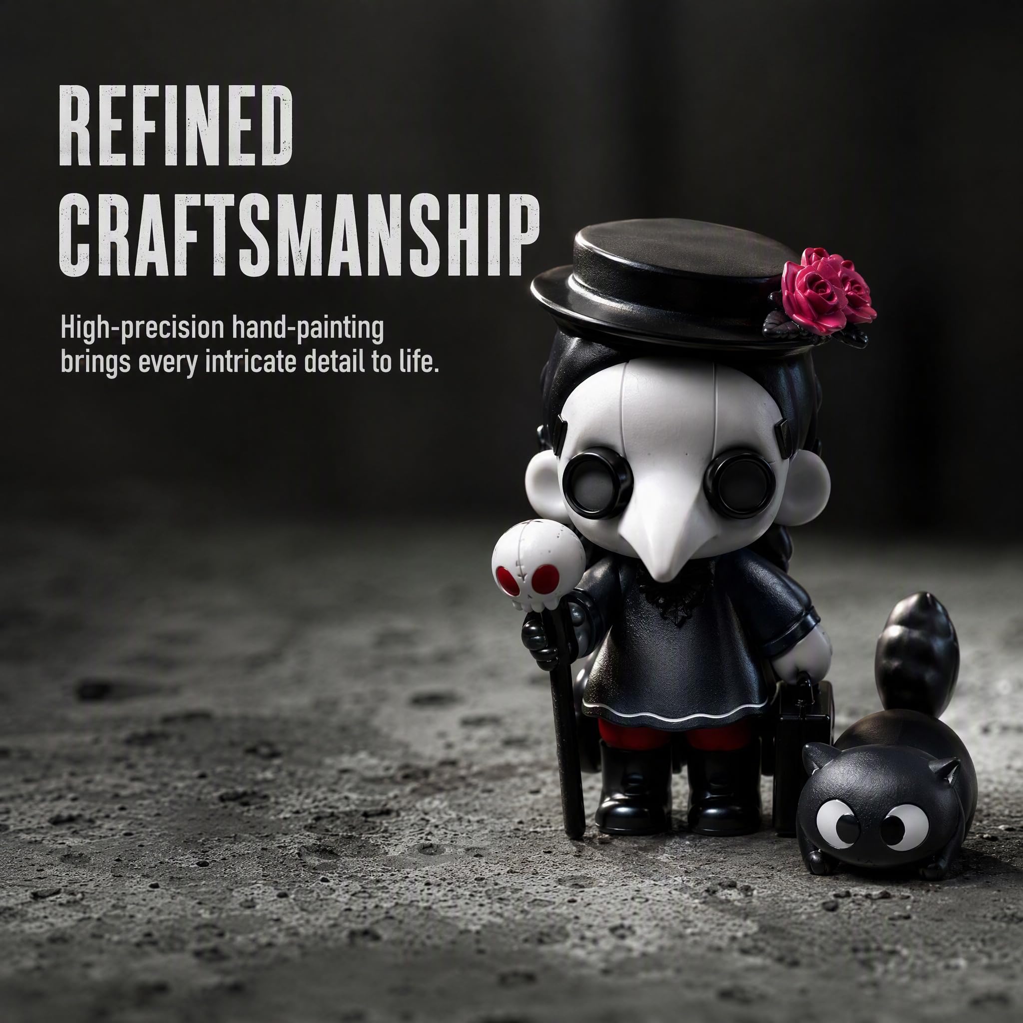 ROSACEAE Kasa I AM NOT A Baddie Series Figurines d'Halloween | Série Blindbox, figurine de collection