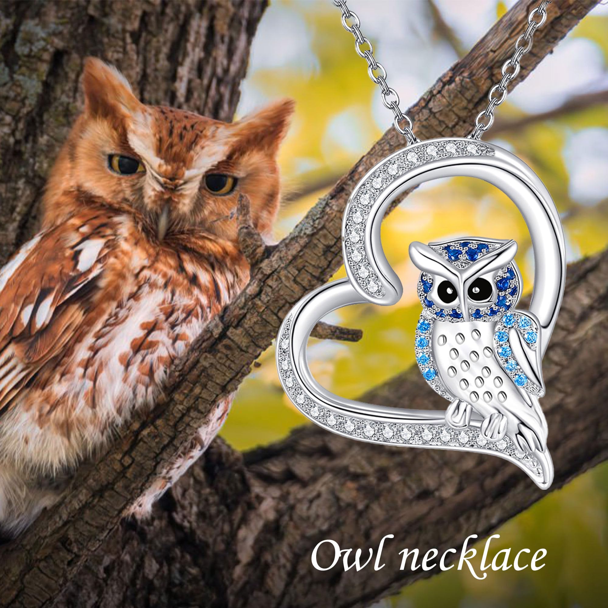 JERWLI Tier Halskette 925 Sterlingsilber niedliches Meerschweinchen/Eichhörnchen/Frosch/Pferd/Pinguin Herzanhänger Halskette Schmuck Geschenk für Frauen