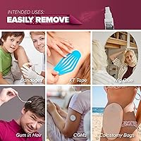 Vista 3 de Paquete combinado de adhesivo médico (4 onzas) y removedor (4 onzas) ostomía, forma de pecho, pegamento de silicona impermeable para vendajes