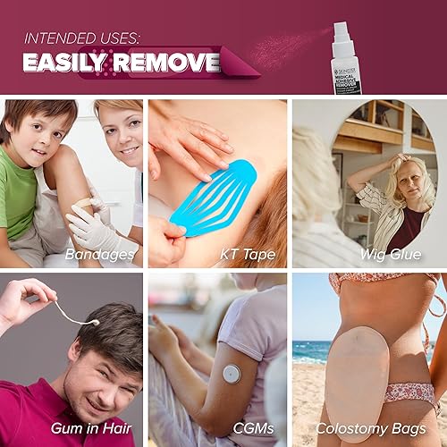 Miniatura 3 de Paquete combinado de adhesivo médico (4 onzas) y removedor (4 onzas)  ostomía, forma de pecho, pegamento de silicona impermeable para vendajes,