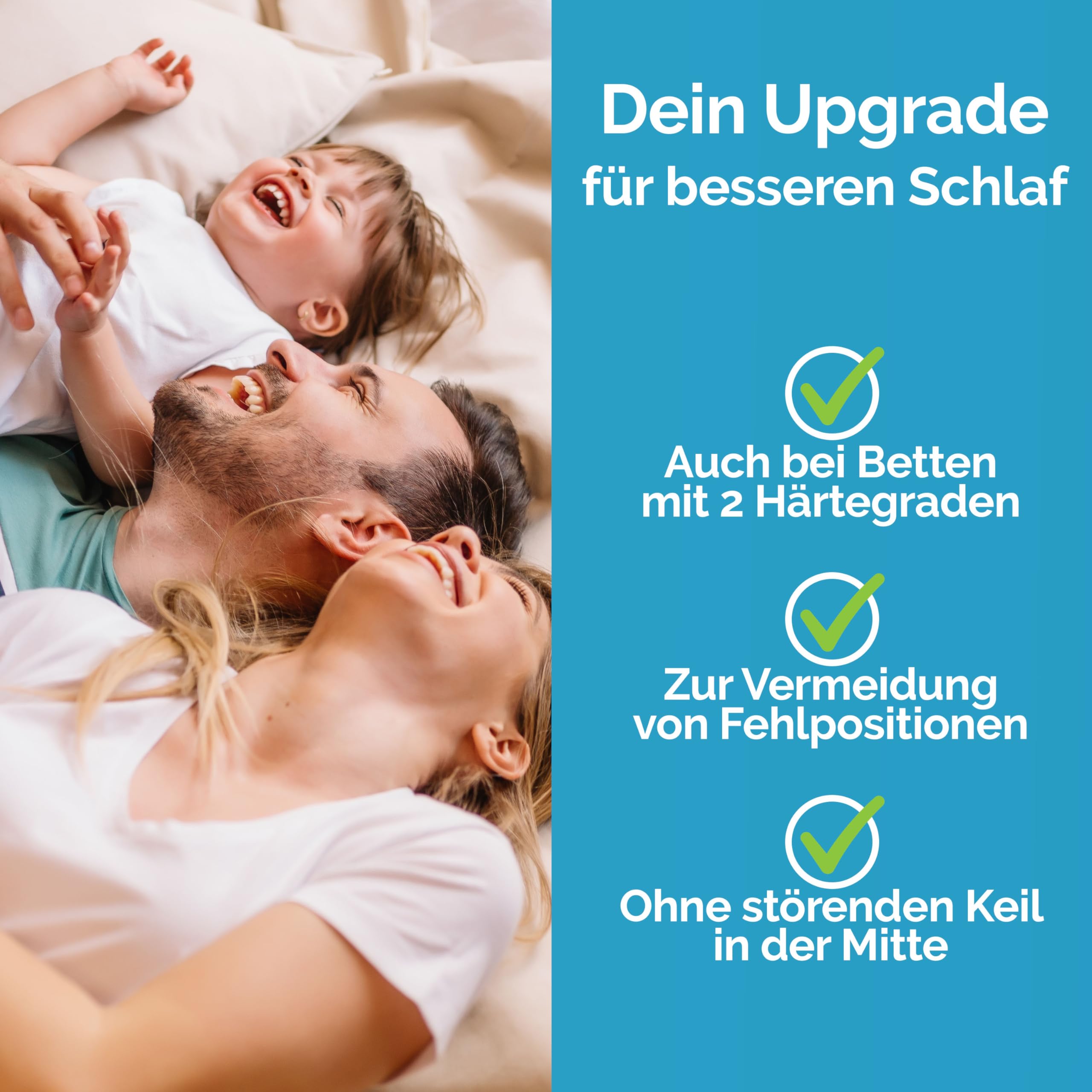Briliantwerk® Liebesbrücke für Matratzen 200cm I Kein Verrutschen I Innovative Lösung als Ritzenfüller für Matratzen für Familien & Paare I Bettbrücke ist in < 5 Min befestigt
