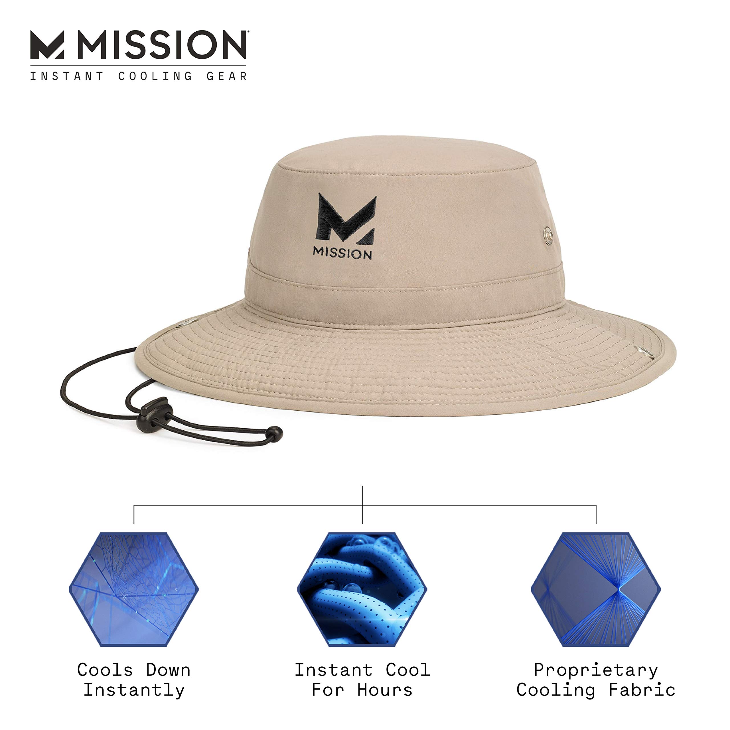 Cooling Bucket Hat- UPF 50, 3” Wide 