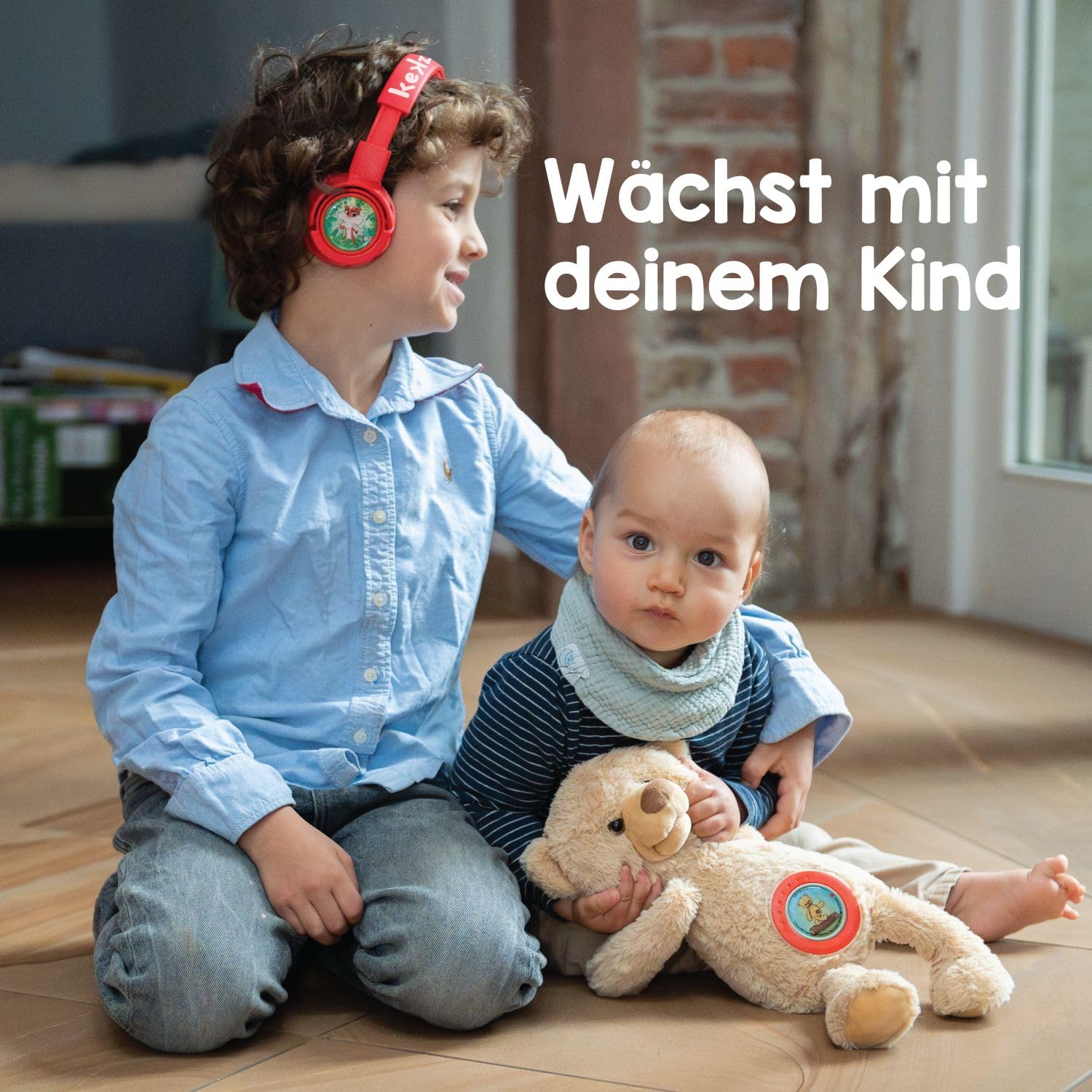 Theodore KekzBär: Der sprechende Kuschelfreund, Kekz Audiobox & Kuscheltier | Inkl. 3 Audiochips & Kekz-Beutel (Amazon exklusiv), Stofftier, Kekzhörer, Für Babys & Kinder bis 7 Jahre
