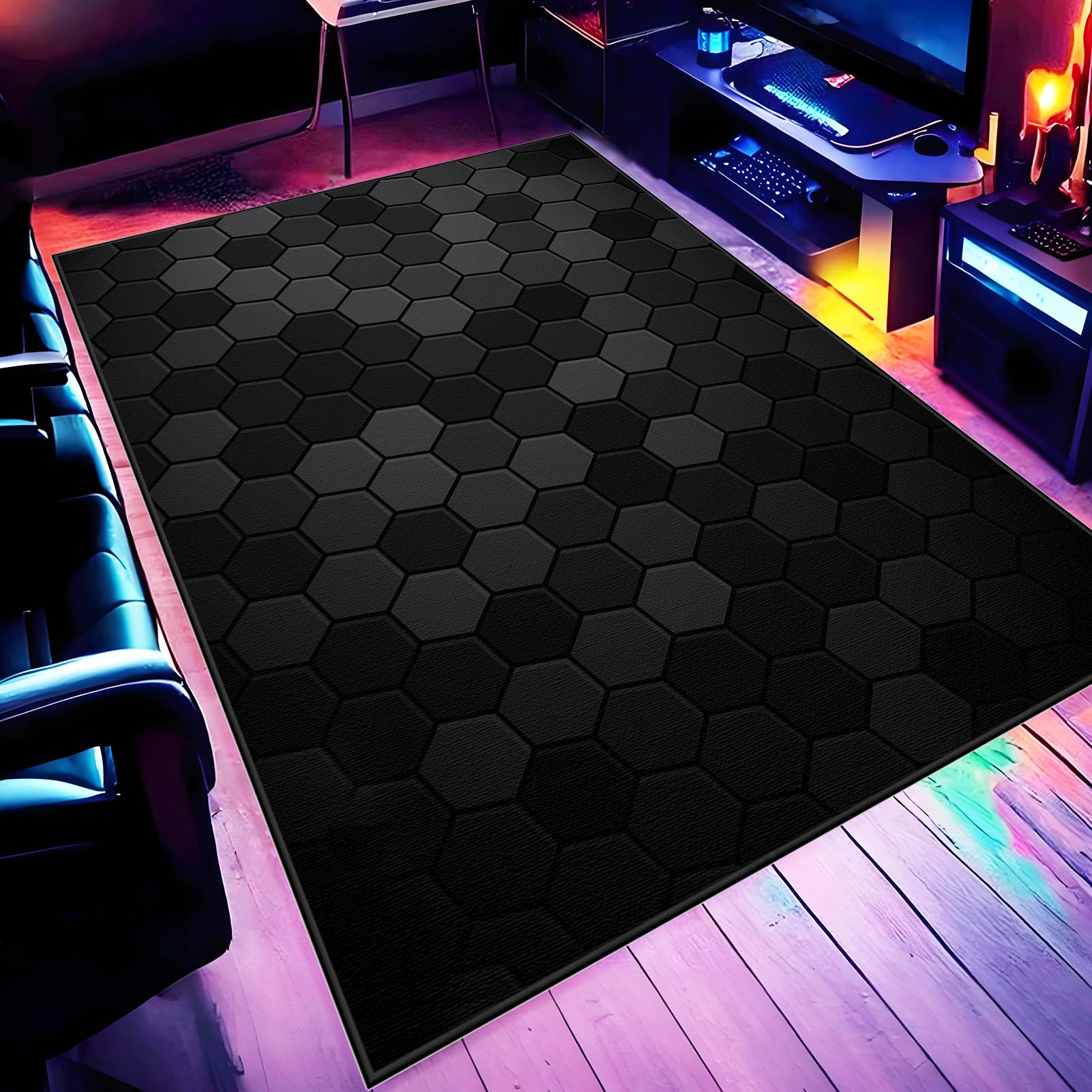 100 x 160 cm Tapis de Chaise Gaming Antidérapant Tapis de Protection de Sol pour Chaise de Bureau Protège Parquet Chaise Roulettes Tapis sous Chaise Bureau Tapis de Sol pour Bureau Plancher de Bois