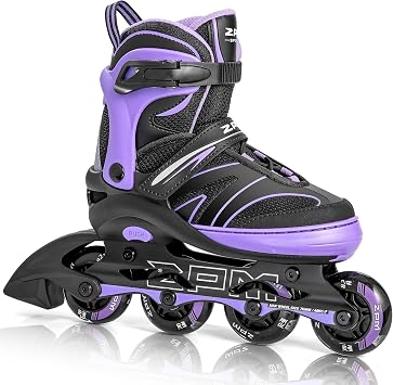 2PM SPORTS Rollers en Ligne Ajustables avec Platine Aluminium