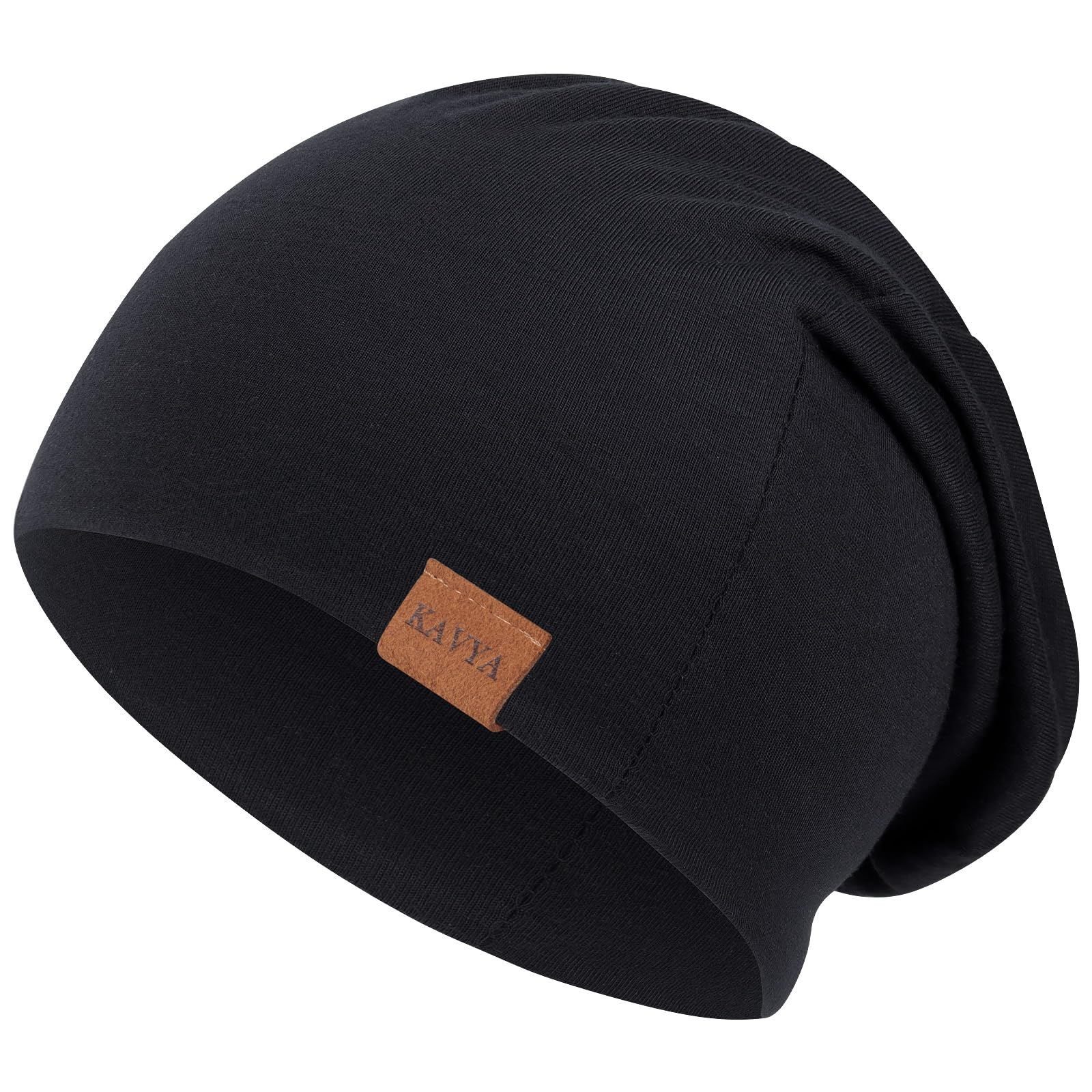 Kavya Cappello Berretto Donna Uomo Invernale, 95% Cotone Cappellino Uomo Elastico Cappello Uomo Leggero Cappello Running Uomo per la Notte, Casco Moto, Bici, Chemioterapia