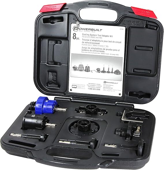 Powerbuilt Cooling System Adapter Set, 8 Piece, Cooling System Pressure Kit Upgrade