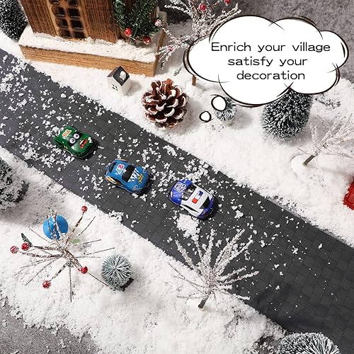 Miniatura 5 de Frienda Accesorios de pueblo navideño, departamento, aldea, caminos y calles, tapete de camino de ladrillo para invierno, nieve, paisaje, jardín,