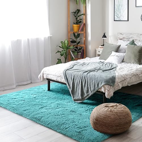 Miniatura 243 de Amearea Alfombra suave y esponjosa de alta calidad, moderna, 5 x 7 pies, alfombras de felpa mullida para sala de estar, dormitorio, habitación