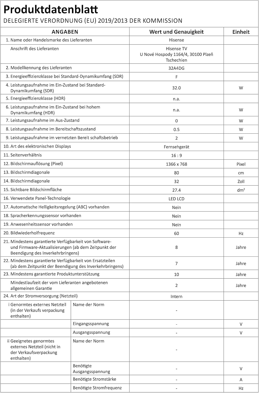 Hisense 32A4DG - Smart TV 32 Pollici HD Ready LED DVB-T2 Hisense 32A4DG - Smart TV 32 Pollici HD Ready LED DVB-T2