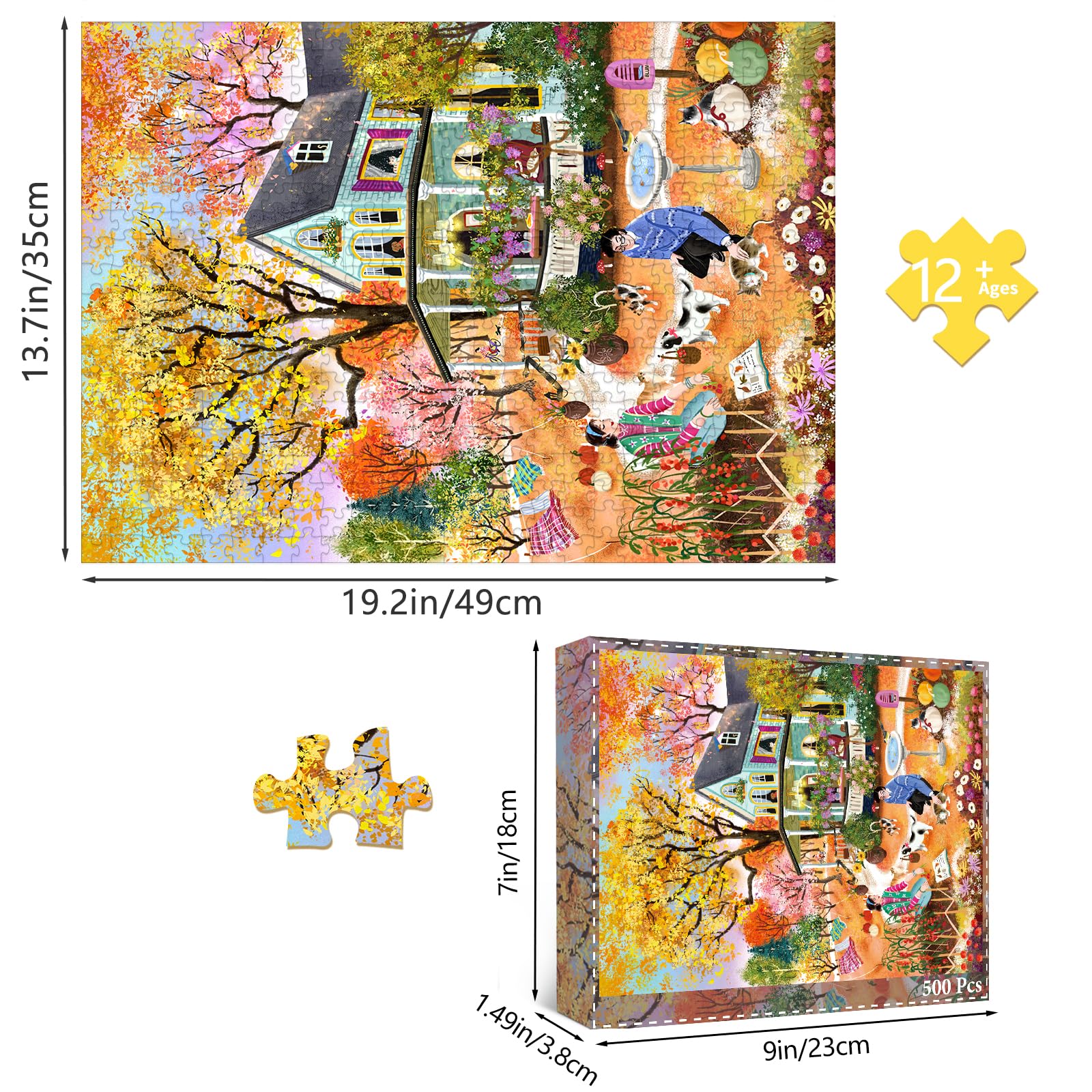 HUADADA Jigsaw Puzzles for Adults 500 Piece Challenging Game Toys - Image 4