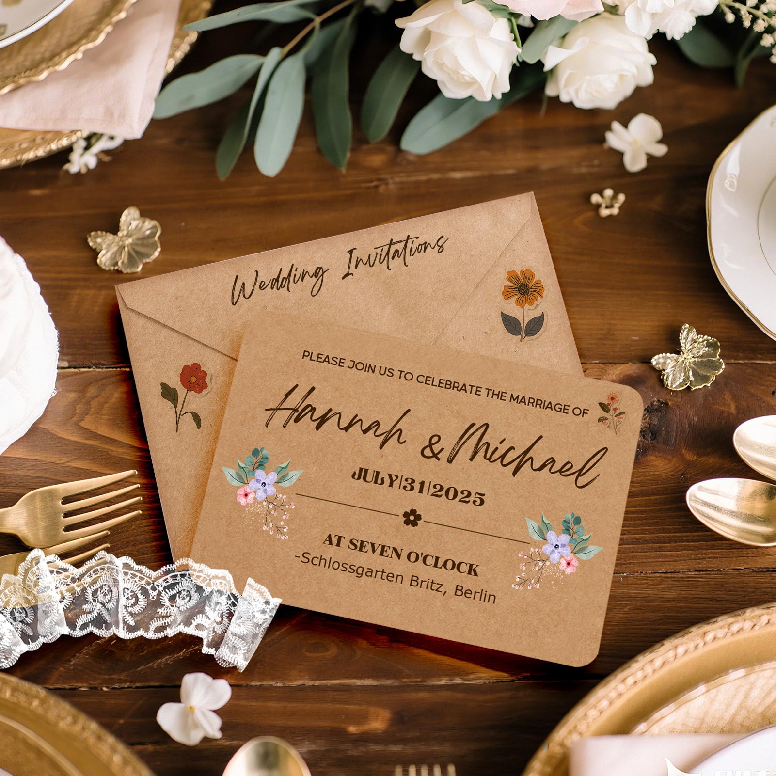 moinkerin 120 Pezzi A6 Carta Kraft 10.5X14.8CM 300g/m²Stampabile Cartoncino Kraft A6 Cartoline Vuote per il fai da te, inviti di Nozze, Biglietti di Ringraziamento