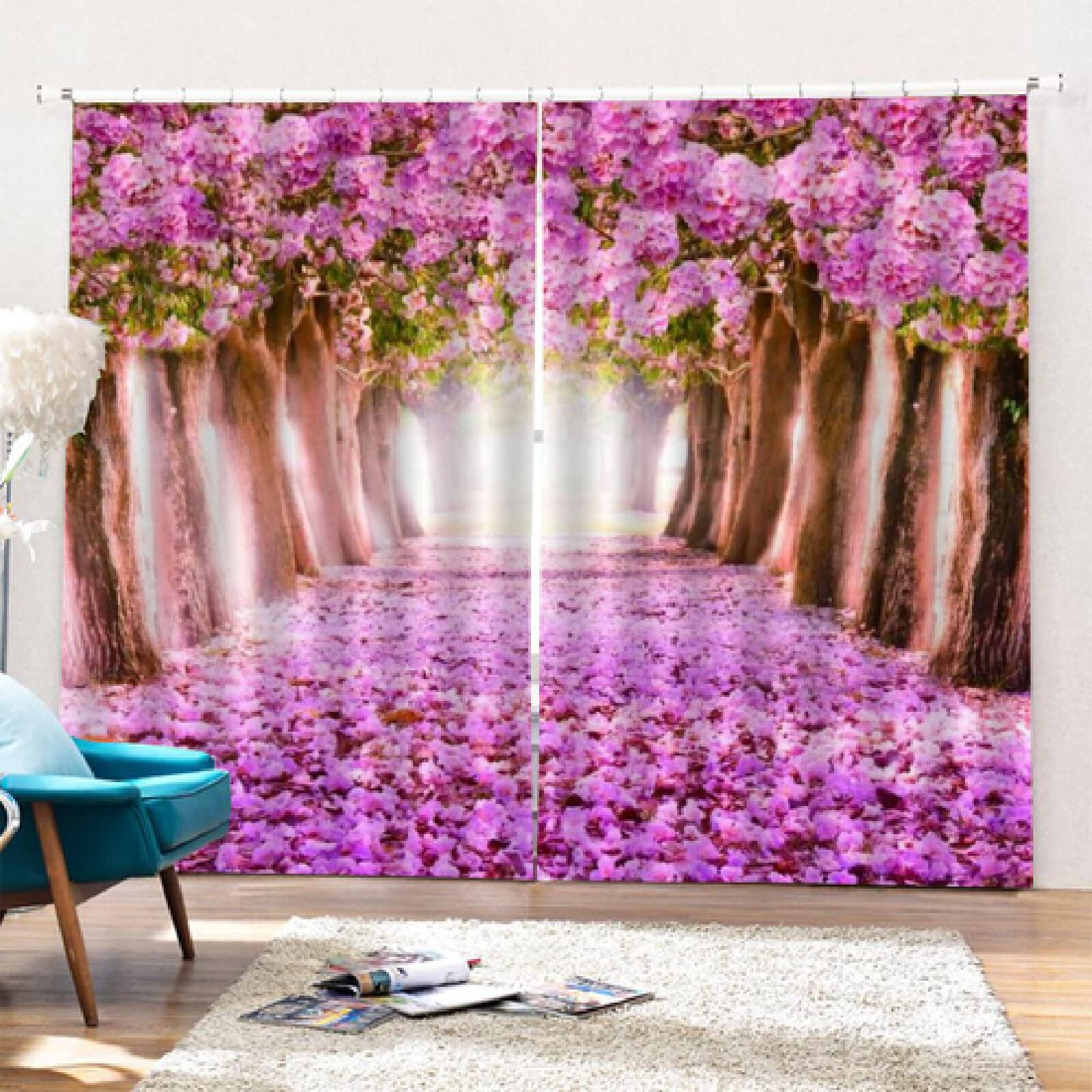 3D piękne różowe kwiaty wiśni zasłona zagęścić do salonu wesele zasłony kuchenne Home Decoration!