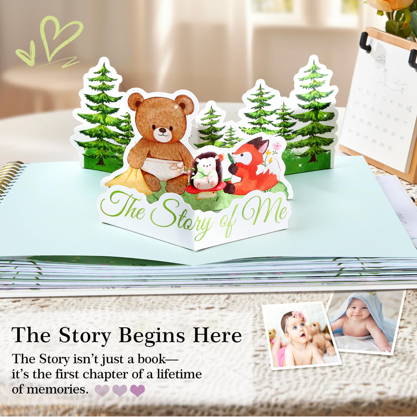 Baby Memory Book for Boy or Girl,First 5 Years Baby Book Keepsake,Record a Milestone for Every Event from Birth to Age 5,Gender Neutral Journal Scrapbook Photo Albumr,132 Pages - Image 4