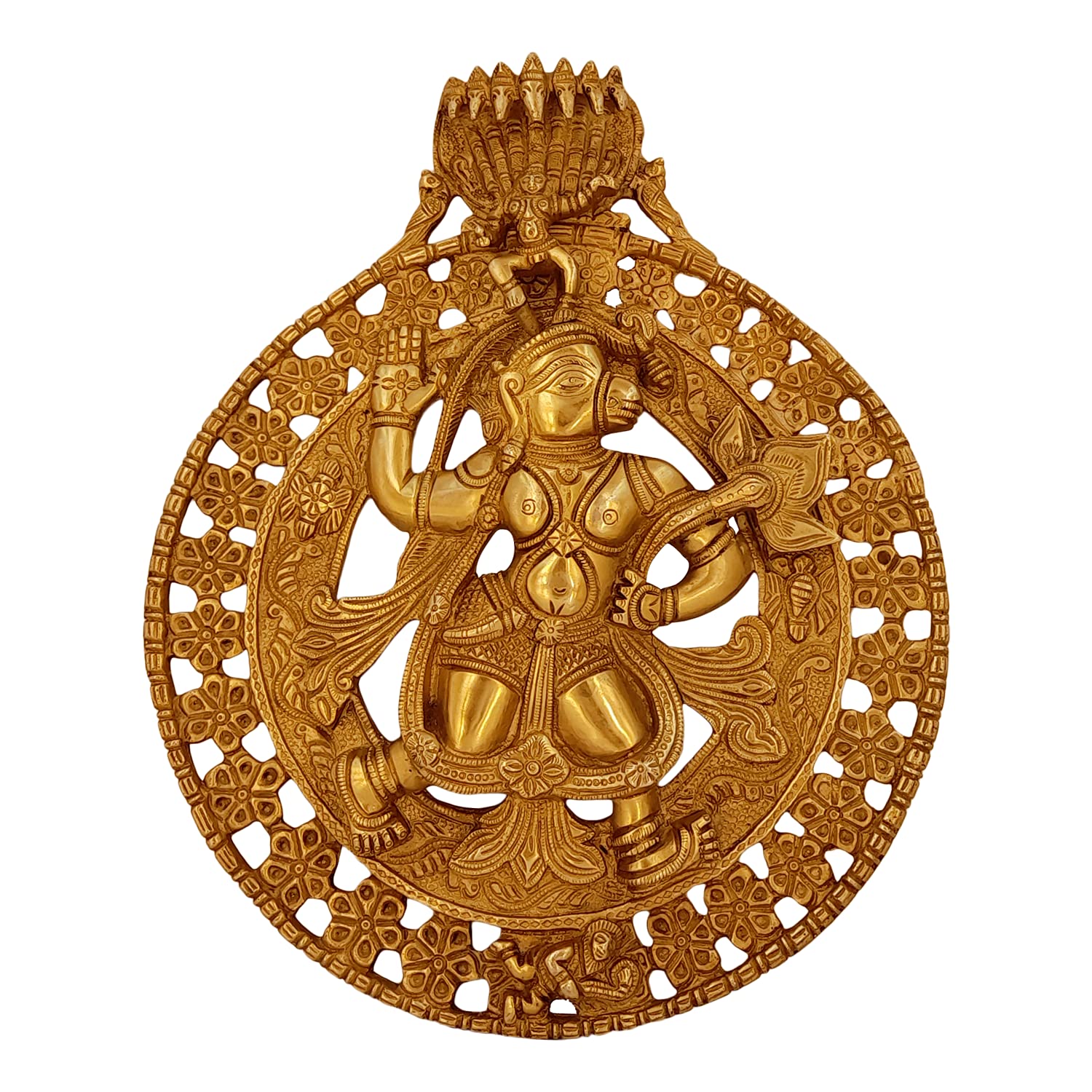 Buy Artavrko Brass Hanuman Bajrang Bali Krishna On Top with Sheshnaag