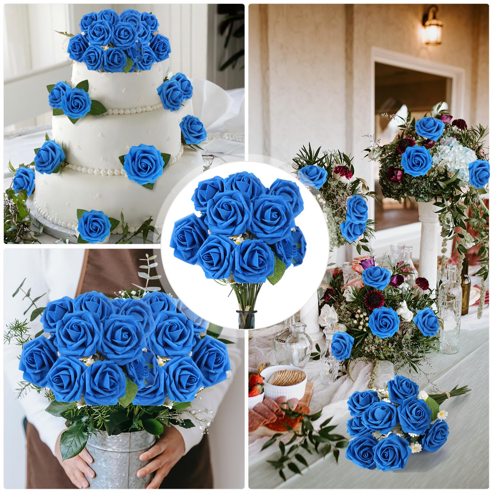 Amazon.com: Luinabio 100 Pcs Artificial Foam Rose Flower Faux