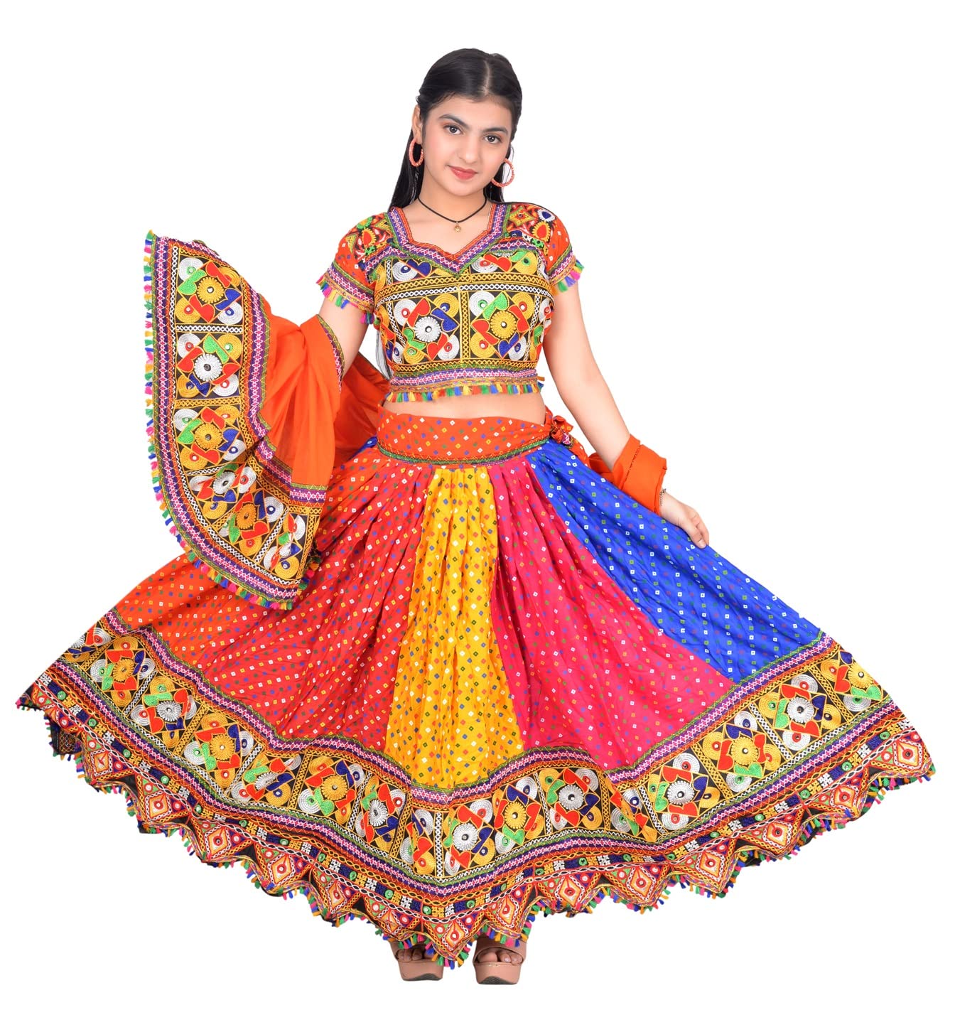 AHHAAAAGirls Cotton Readymade Lehenga Choli