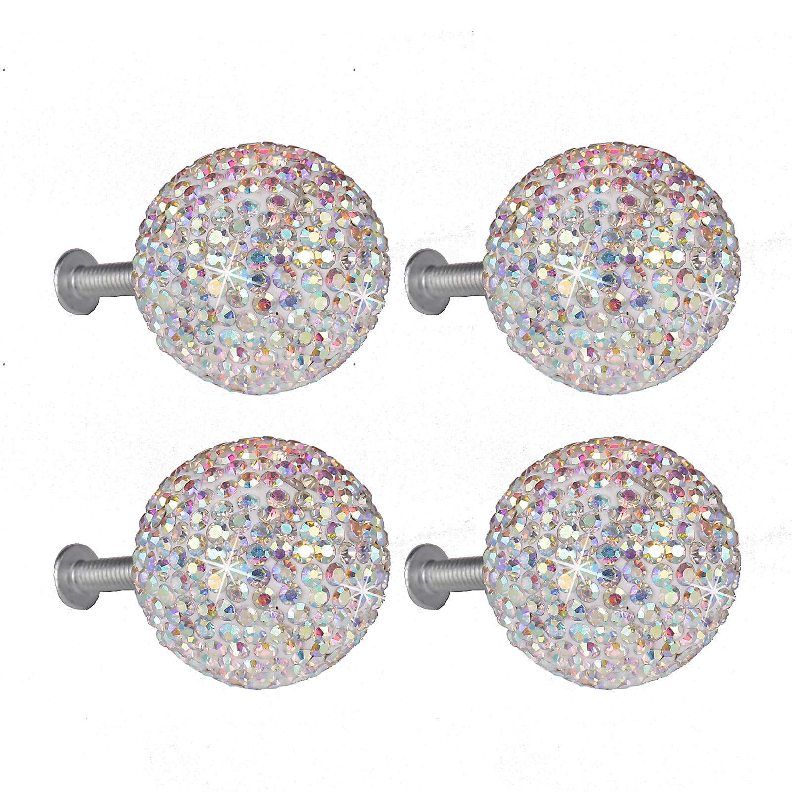 Limtula D 4Pcs Rhinestones Ressers Knob Kitchen Cabinet Oor Handle Wardrobe Pulls Simple Rawer Knob Fashion Furniture Hardware Rawer Handle Ressers Replacement