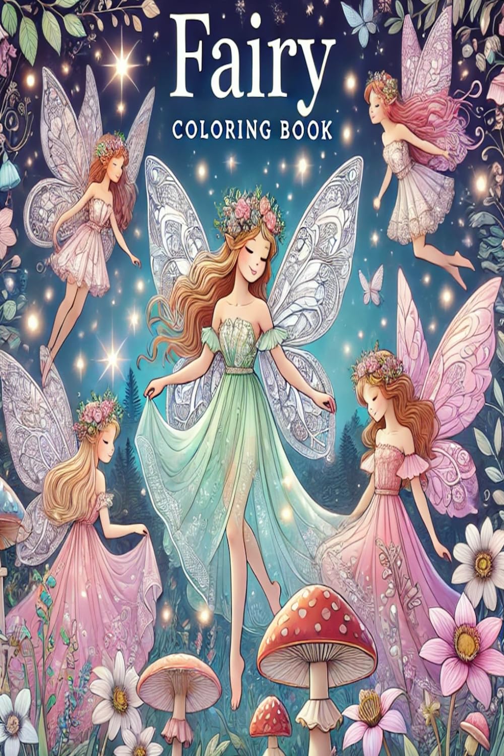 Fairy Coloring Book for kids : My First Big Book of Easy Educational Coloring Pages of Princess and Fairy for Boys & Girls, Toddler, Little Babys, ... Any Ages: Vivid Coloring Pages for Toddlers!
