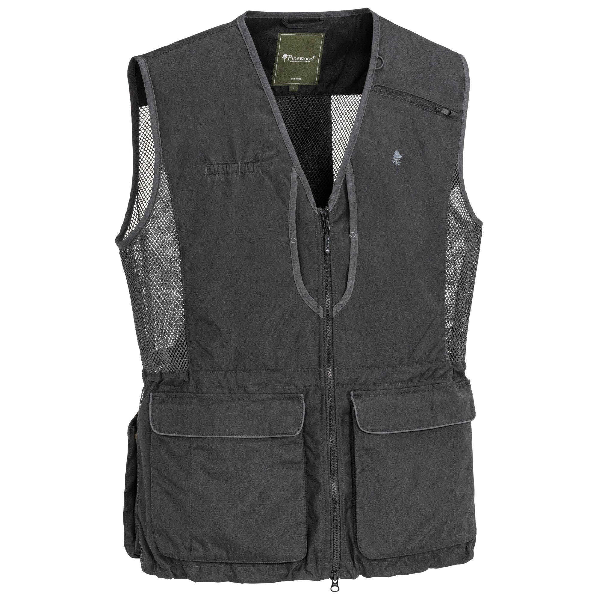 Pinewood Men's Dog Sport 2.0 Vest - Men's Outdoor Vest - Developed with Experts - with Many Practical Pockets and Functional Details - Durable and Robust, Black/D.Anthracite, S โ image 1