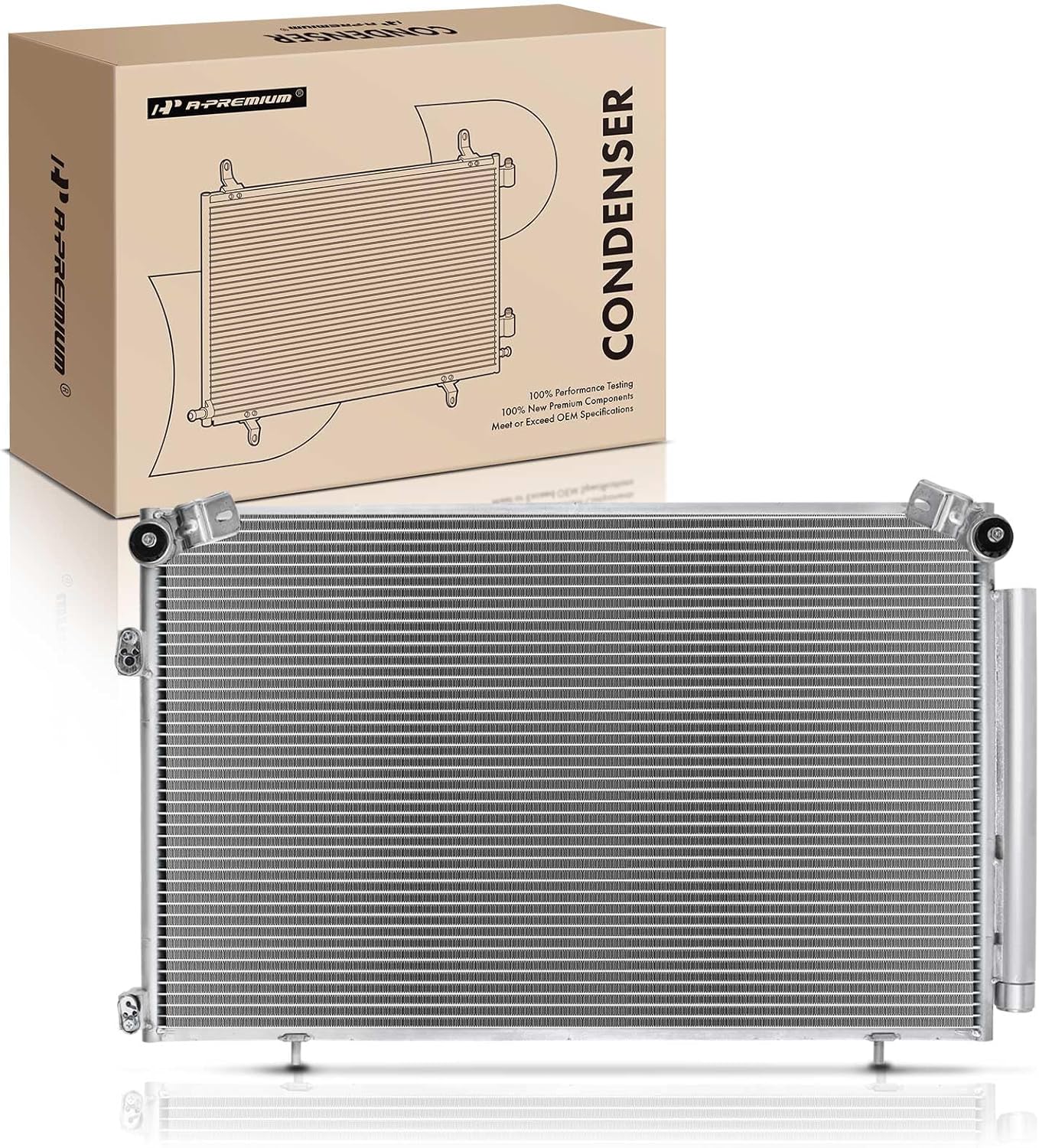A-Premium A/C Condenser Replace# 3053, 8846048020 - Compatible with 2001-2007 Toyota Highlander 2.4L 3.0L 3.3L