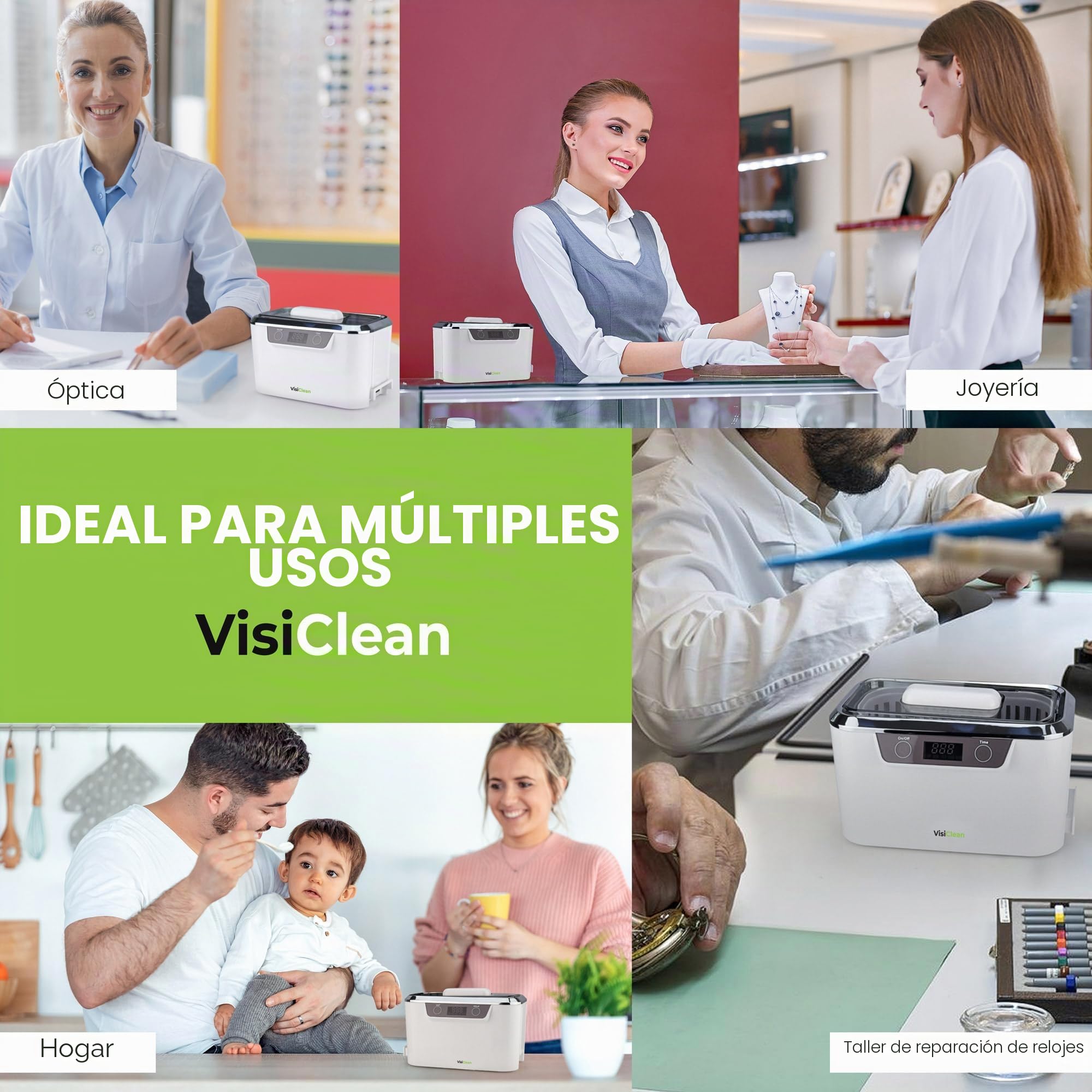 InVisiClean IC-2755 - Máquina limpiadora ultrasónica Profesional para Joyas, Diamantes, anteojos, Gafas de Sol, dentaduras postizas y Anillos