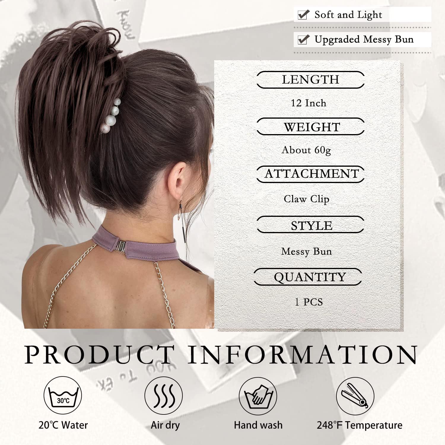 colorfulpanda Claw Clip in Ponytail Hair Extensions 10 Inch - Image 4