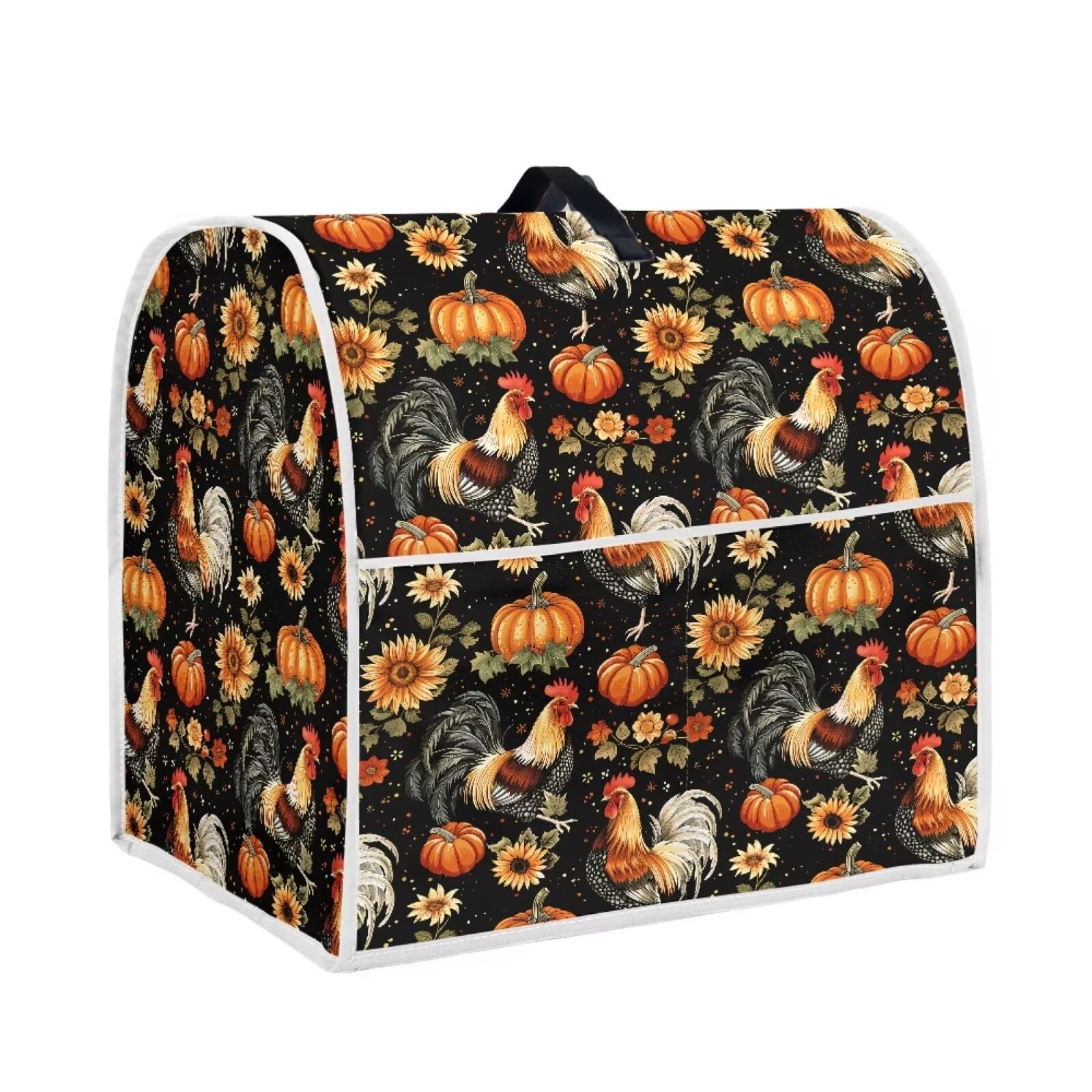 chaqlin Chicken Farm Pumpkin Stand Mixer Dust-Proof Cover for Kitchen Aid Mixer,Thanksgiving Fall Kitchen Mixer Cover Water-Resistant Stand Mixer Cover,Universal Fit