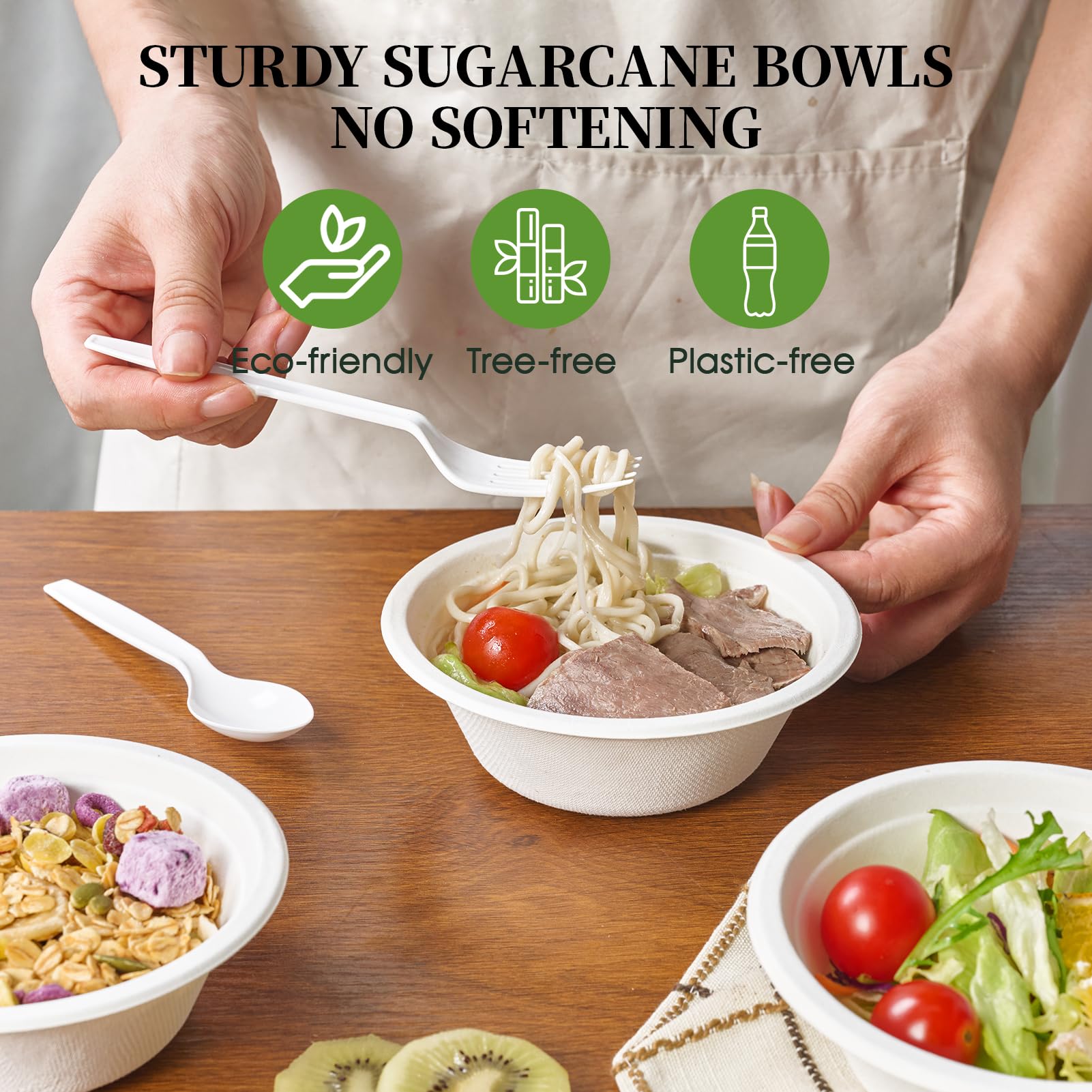Compostable Paper Bowls - 12oz Pack of 145 -3