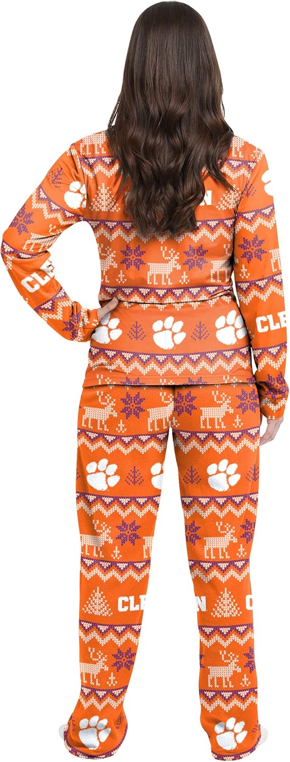 FOCO NCAA womens Ncaa College Team Ugly Pattern Matching Set Family Holiday Pajamas
