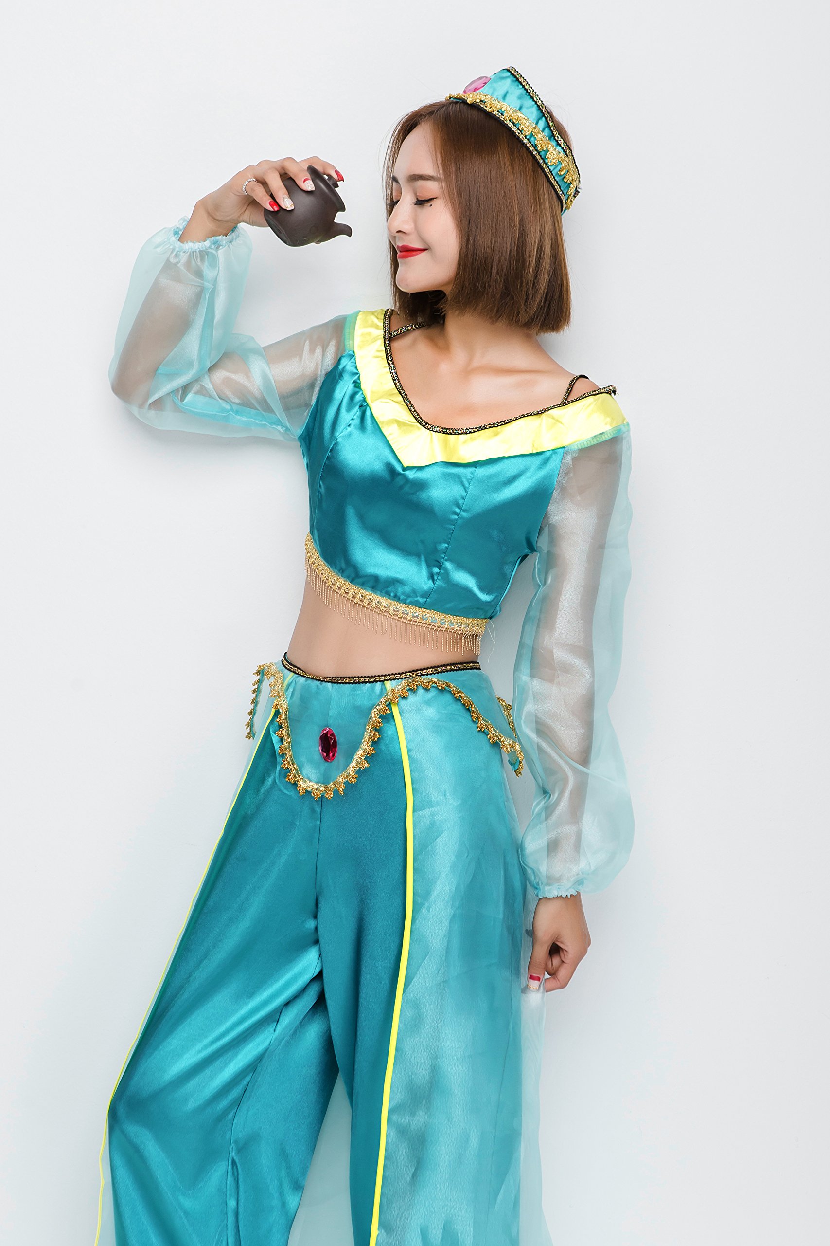 ジャスミン　コスプレ衣装　海外Sサイズ　ディズニー Tika バレンタイン コスプレ 衣装 ディズニー 1点set ジャスミン