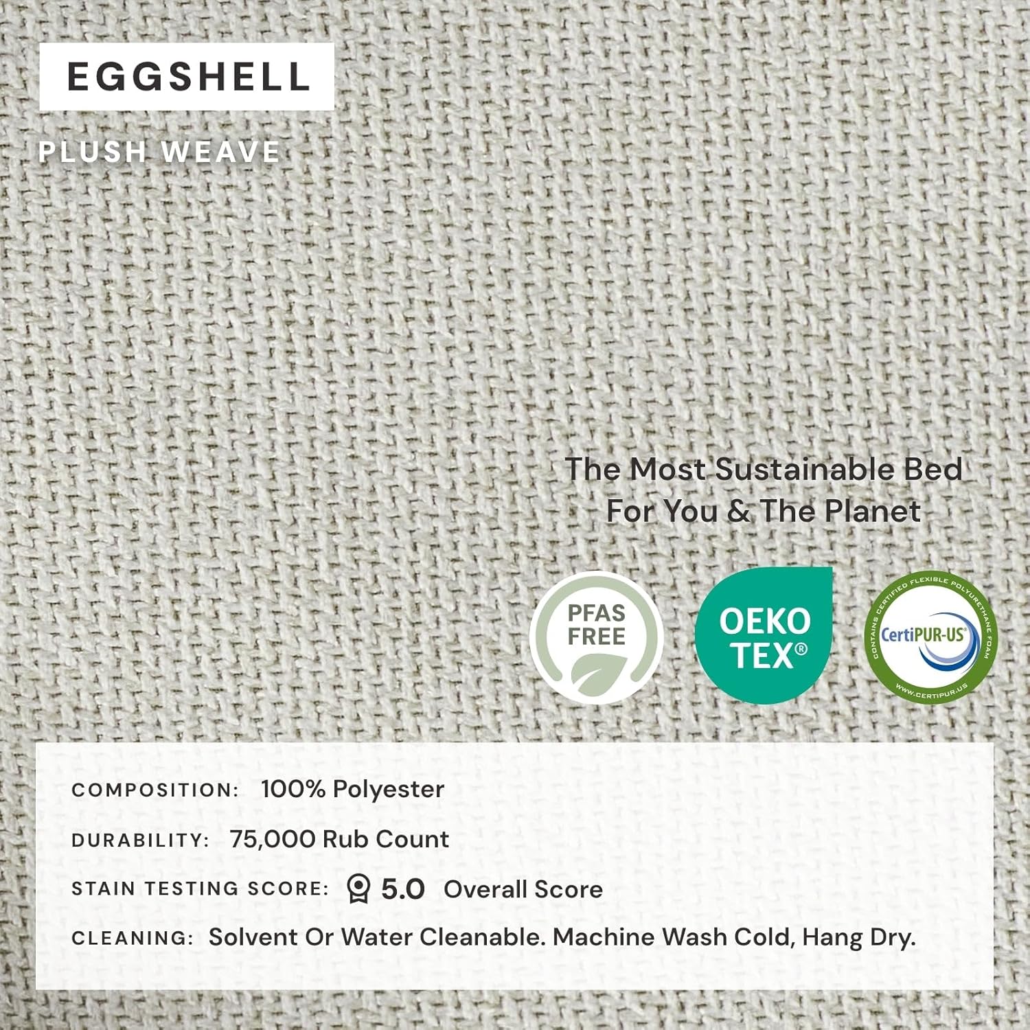 Anabei Slipcover Only - Modular Washable 2-Seater in Eggshell