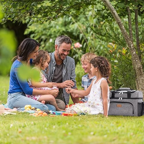 Miniatura 7 de Lifewit Bolsa térmica grande aislada para almuerzo, ligera, portátil, de doble capa, para picnic, playa, trabajo, viaje