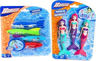 Funstuff Funstuff Banzai Dive Mermaids and Torpedo Beasts Sharks Summer Pool and Water Dive Toys