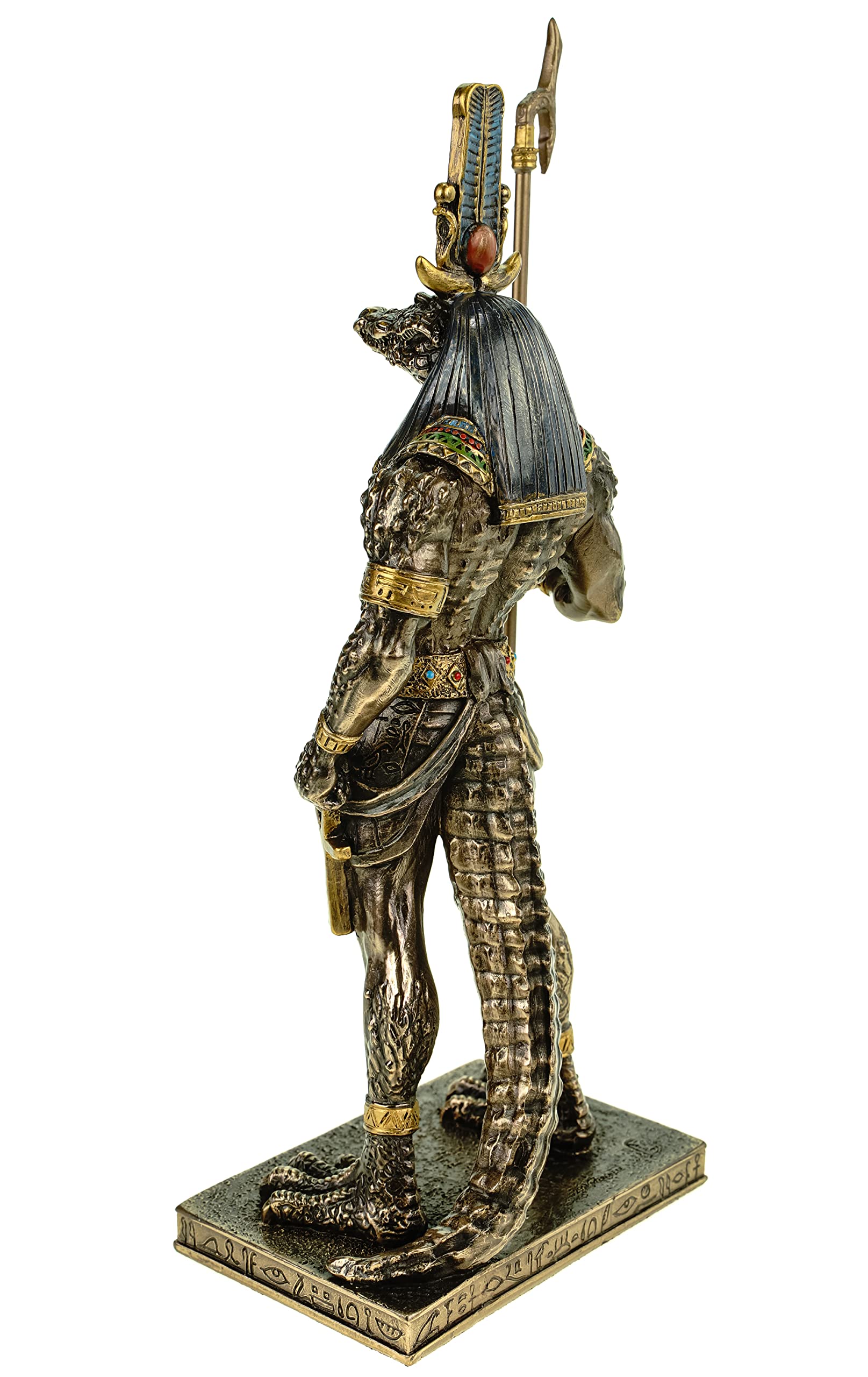 Veronese Figur Sobek ägyptischer Gott des Nils 29 cm Ägypten Pharao bronziert